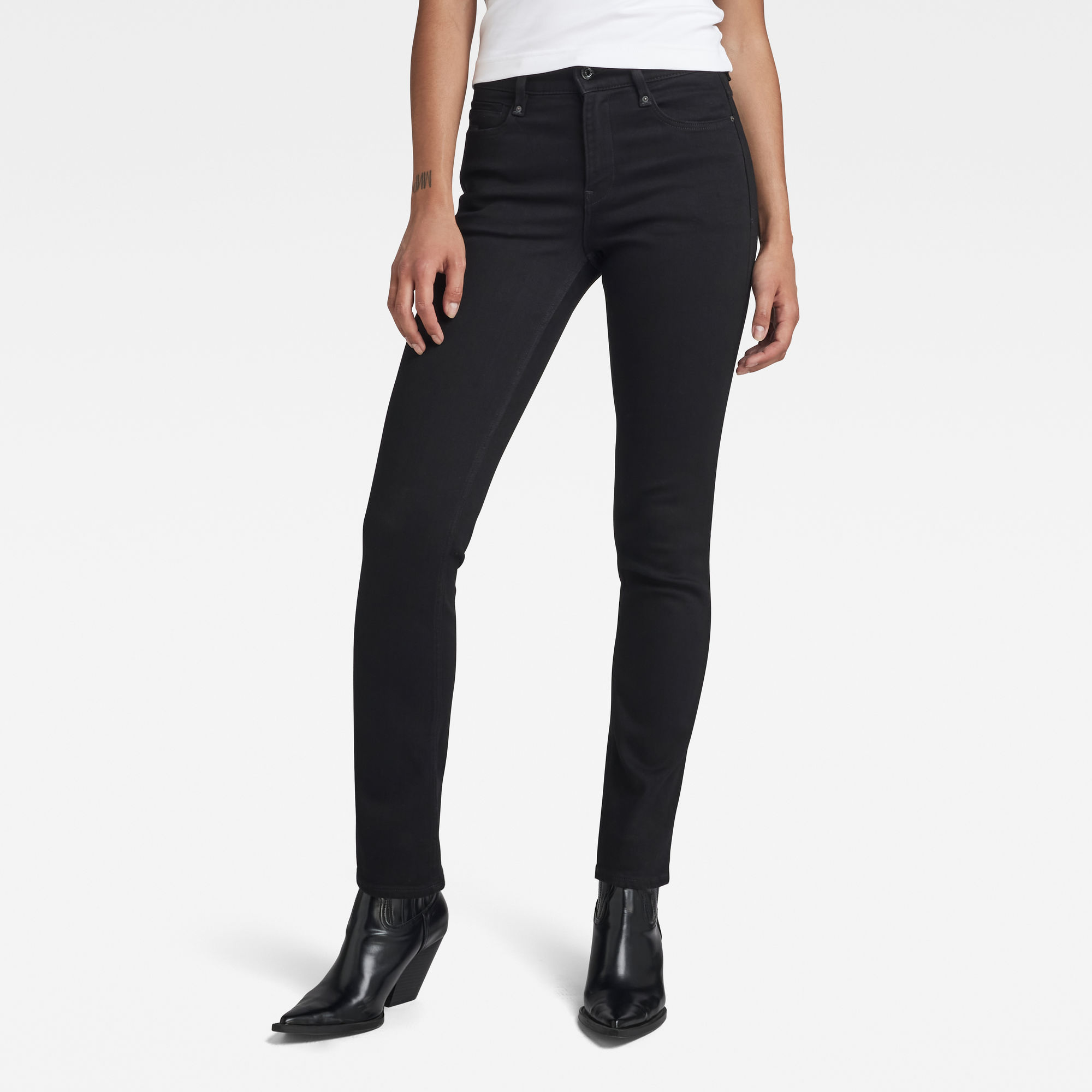 G-Star RAW Dames Noxer Straight Jeans Zwart G-Star RAW Dames Noxer Straight Jeans Zwart