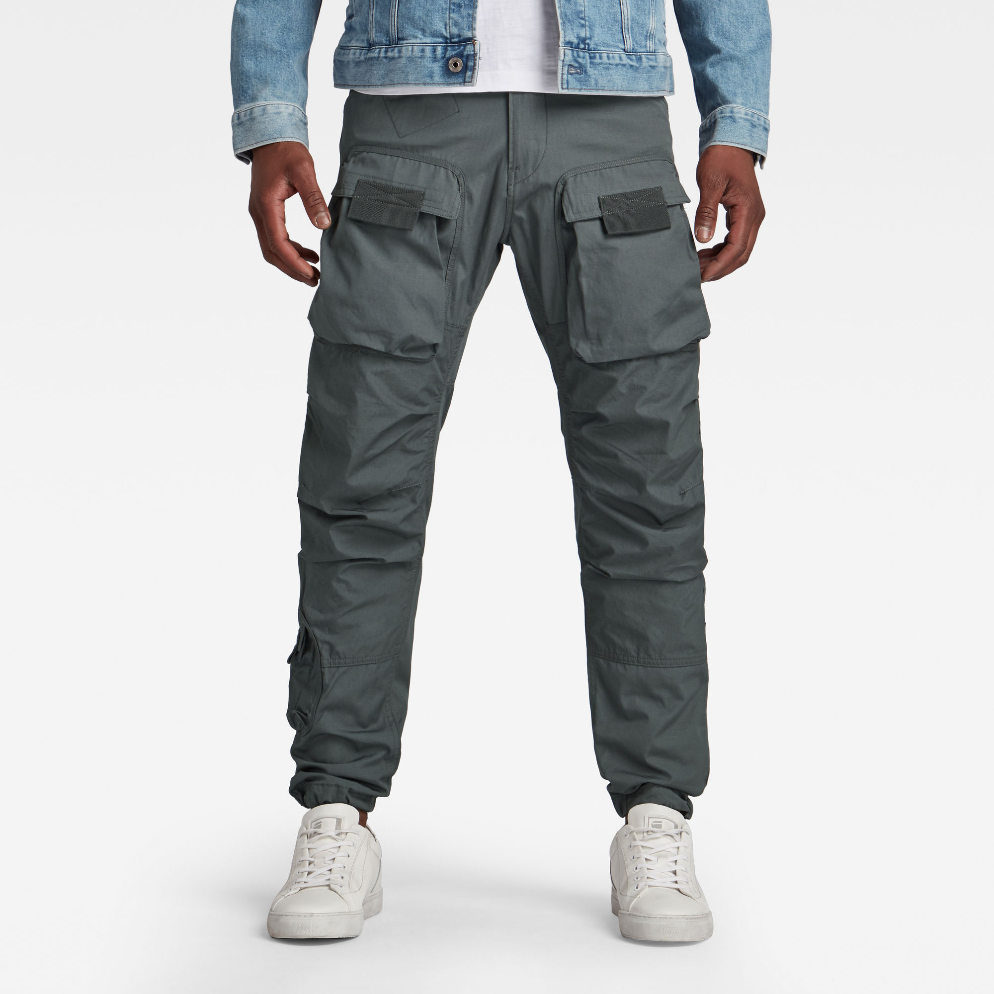 G-Star RAW Heren 3D Straight Tapered Cargo Broek Grijs G-Star RAW Heren 3D Straight Tapered Cargo Broek Grijs