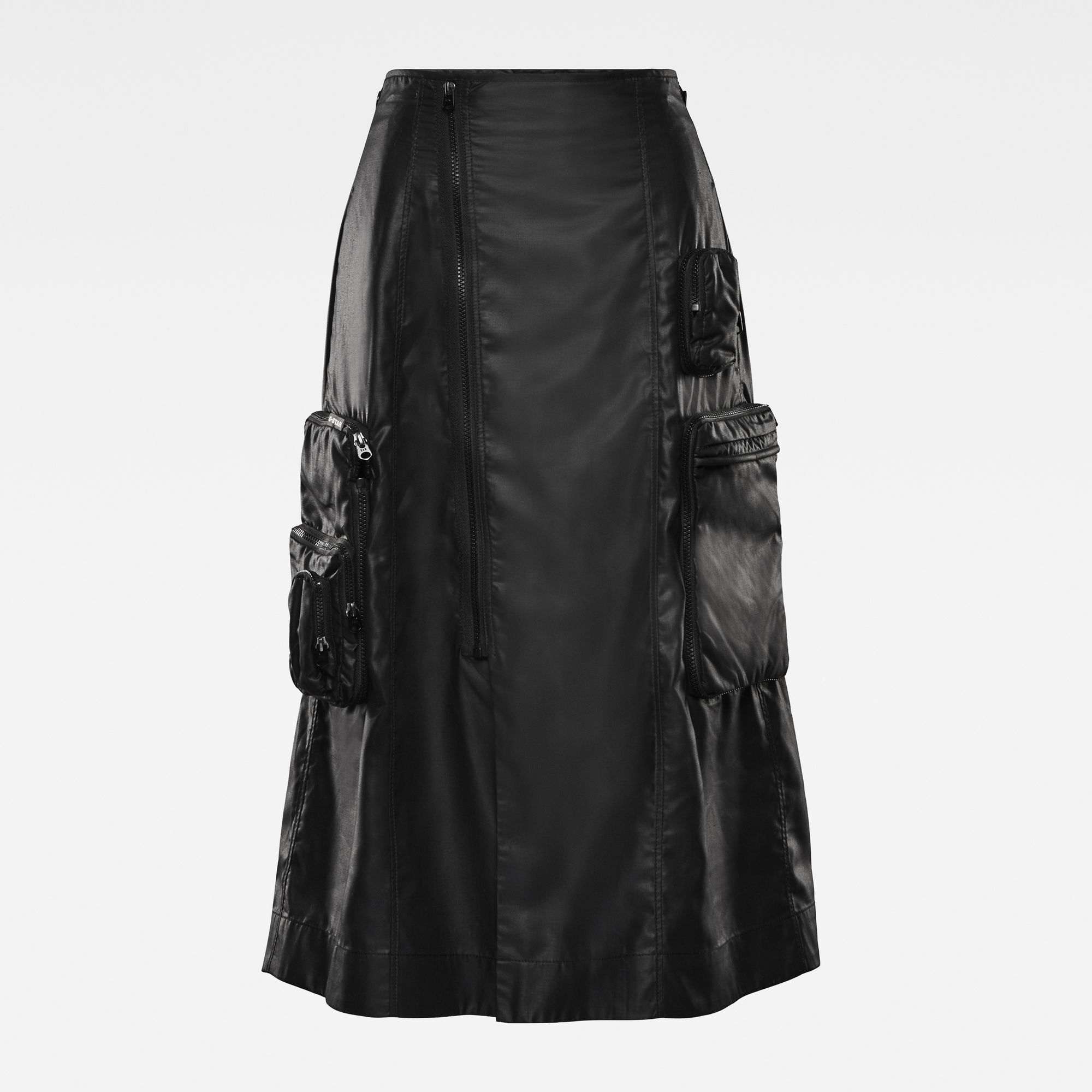 G-Star RAW Dames E Utility 3D Pocket Midi Skirt Zwart G-Star RAW Dames E Utility 3D Pocket Midi Skirt Zwart