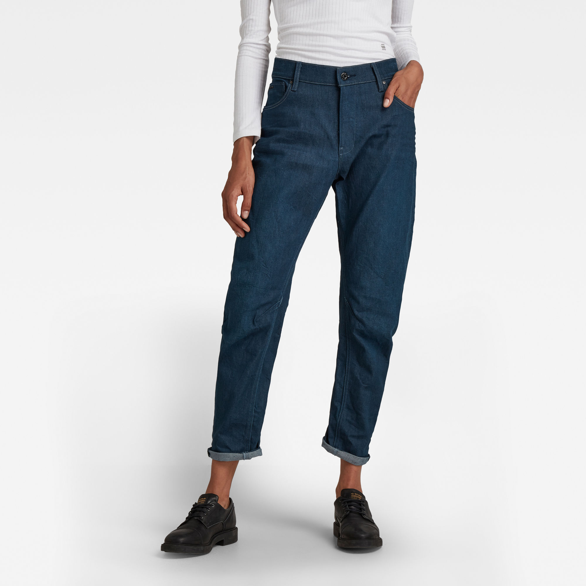 G-Star RAW Dames Arc 3D Boyfriend jeans Donkerblauw G-Star RAW Dames Arc 3D Boyfriend jeans Donkerblauw