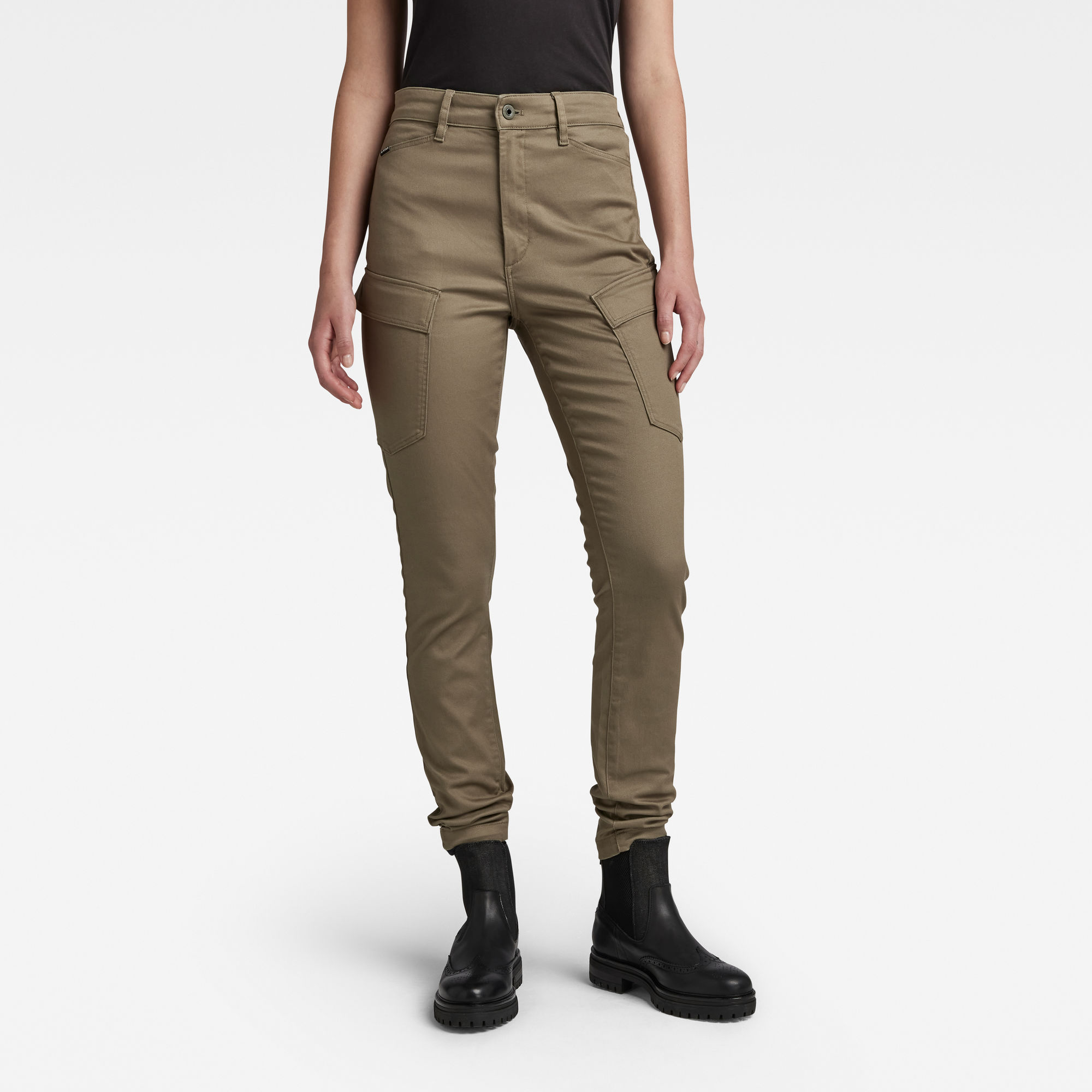 G-Star RAW Dames High G-Shape Skinny Cargo Broek Groen G-Star RAW Dames High G-Shape Skinny Cargo Broek Groen