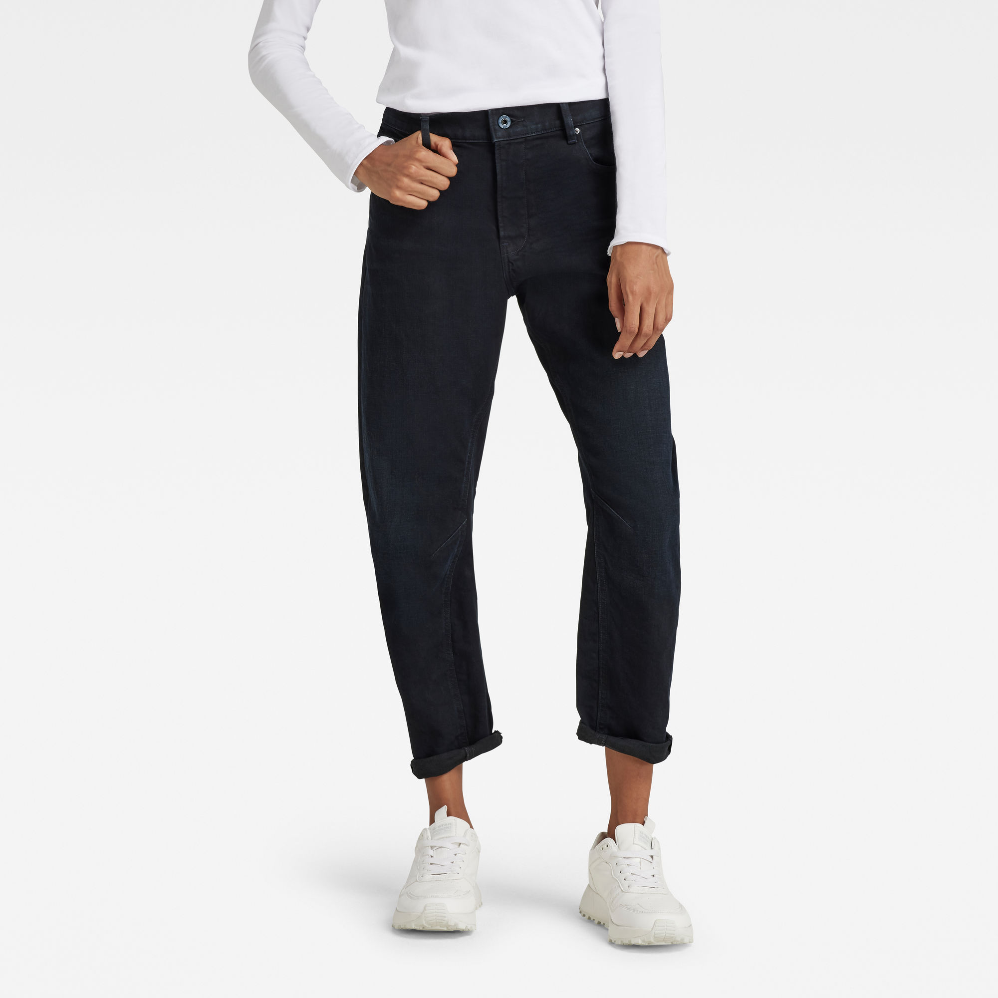 G-Star RAW Dames Arc 3D Boyfriend jeans Donkerblauw G-Star RAW Dames Arc 3D Boyfriend jeans Donkerblauw