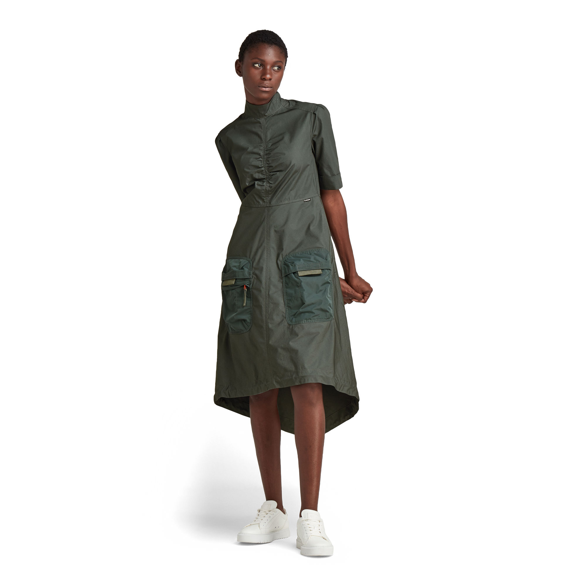 G-Star RAW Dames Fishtail Jurk Grijs G-Star RAW Dames Fishtail Jurk Grijs