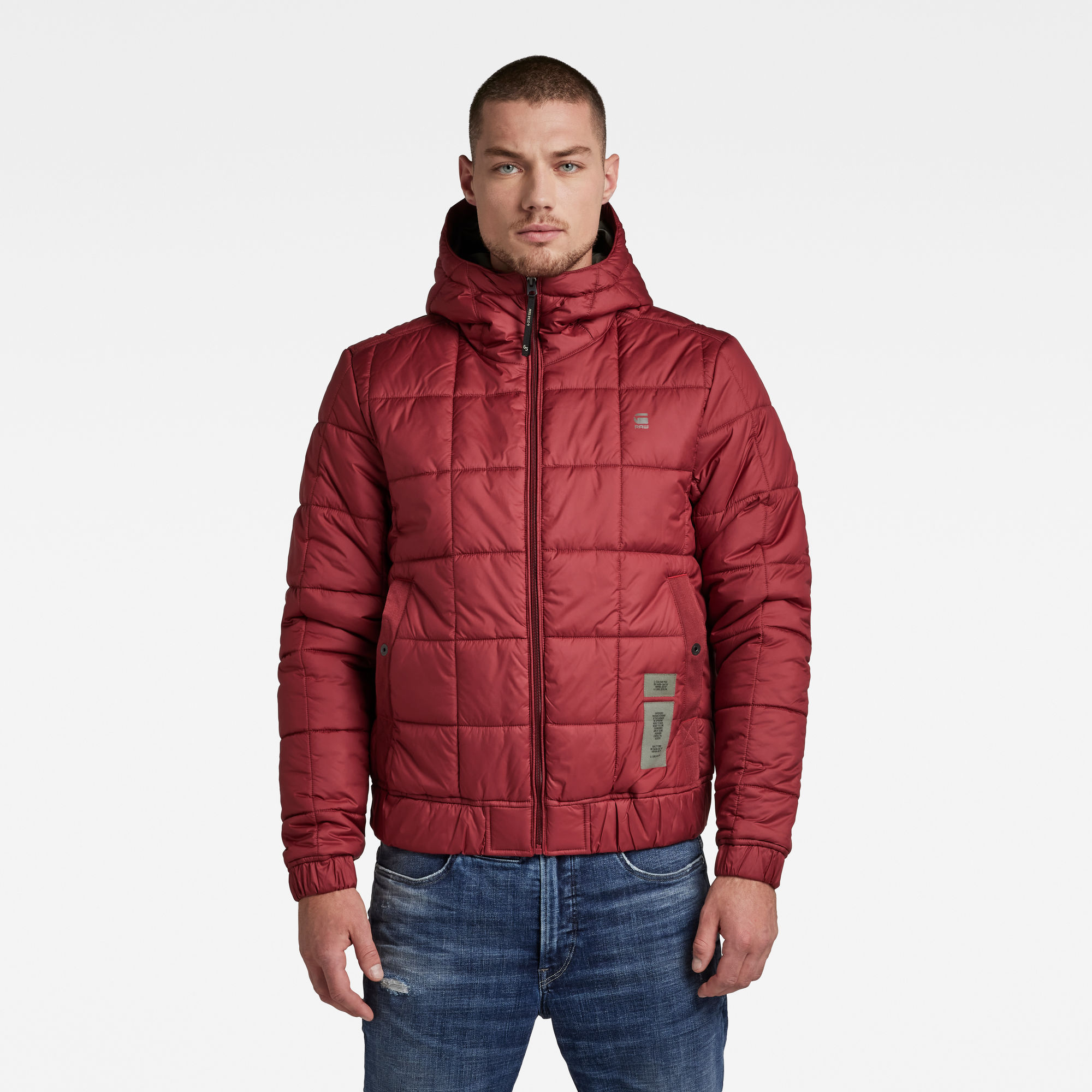 G-Star RAW Heren Jack Meefic Square Quilted Rood G-Star RAW Heren Jack Meefic Square Quilted Rood