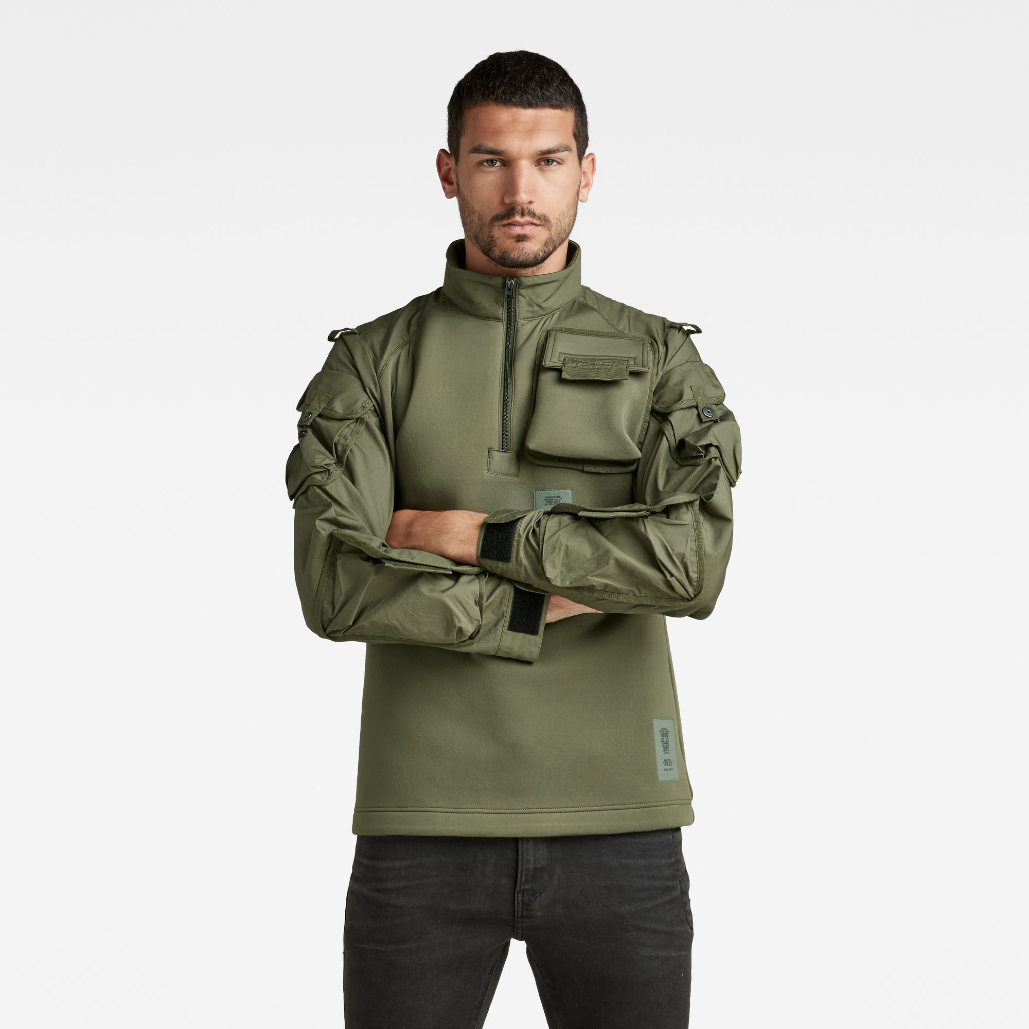 G-Star RAW Heren Neopreen Sweater Groen G-Star RAW Heren Neopreen Sweater Groen