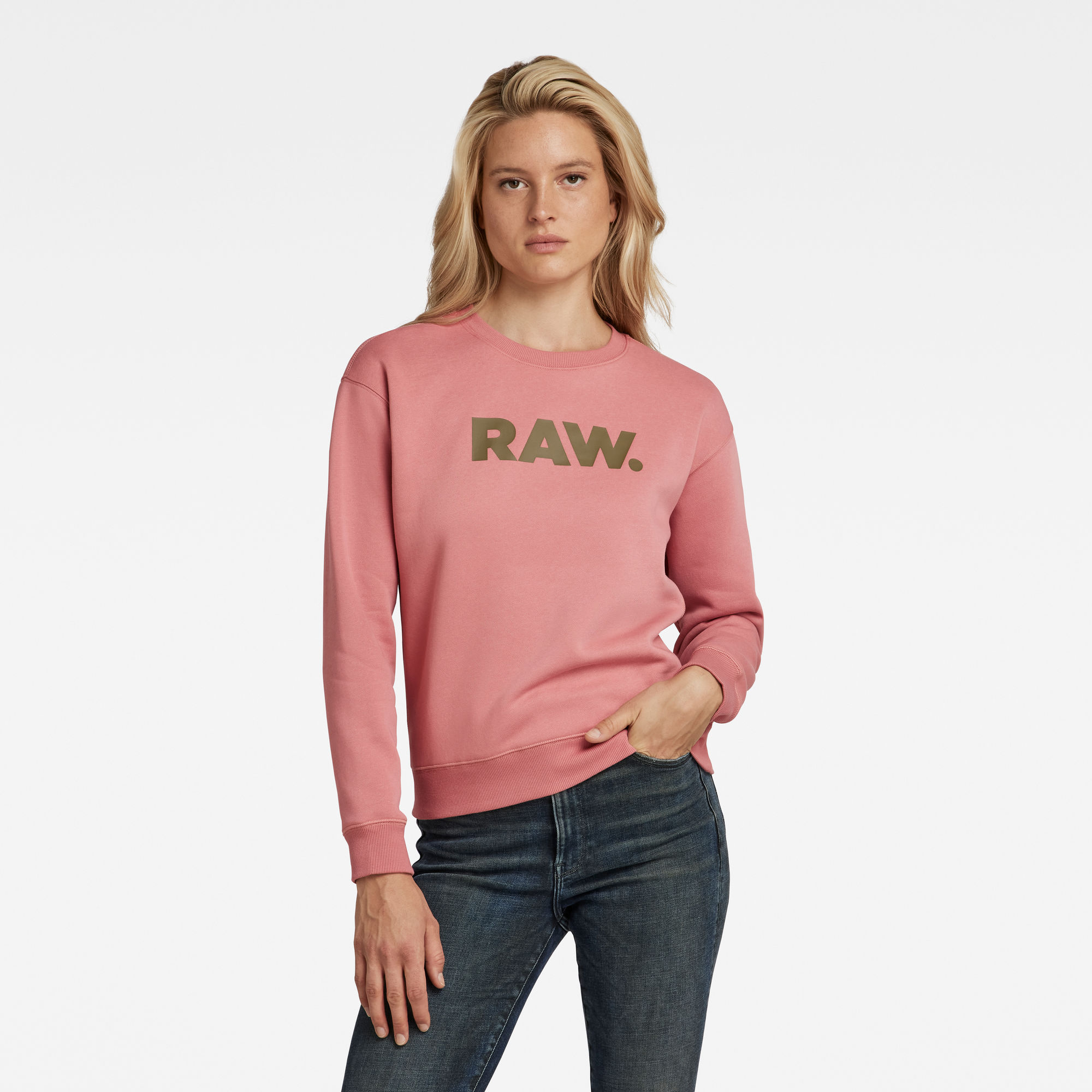 G-Star RAW Dames Premium Core RAW. Sweater Roze G-Star RAW Dames Premium Core RAW. Sweater Roze