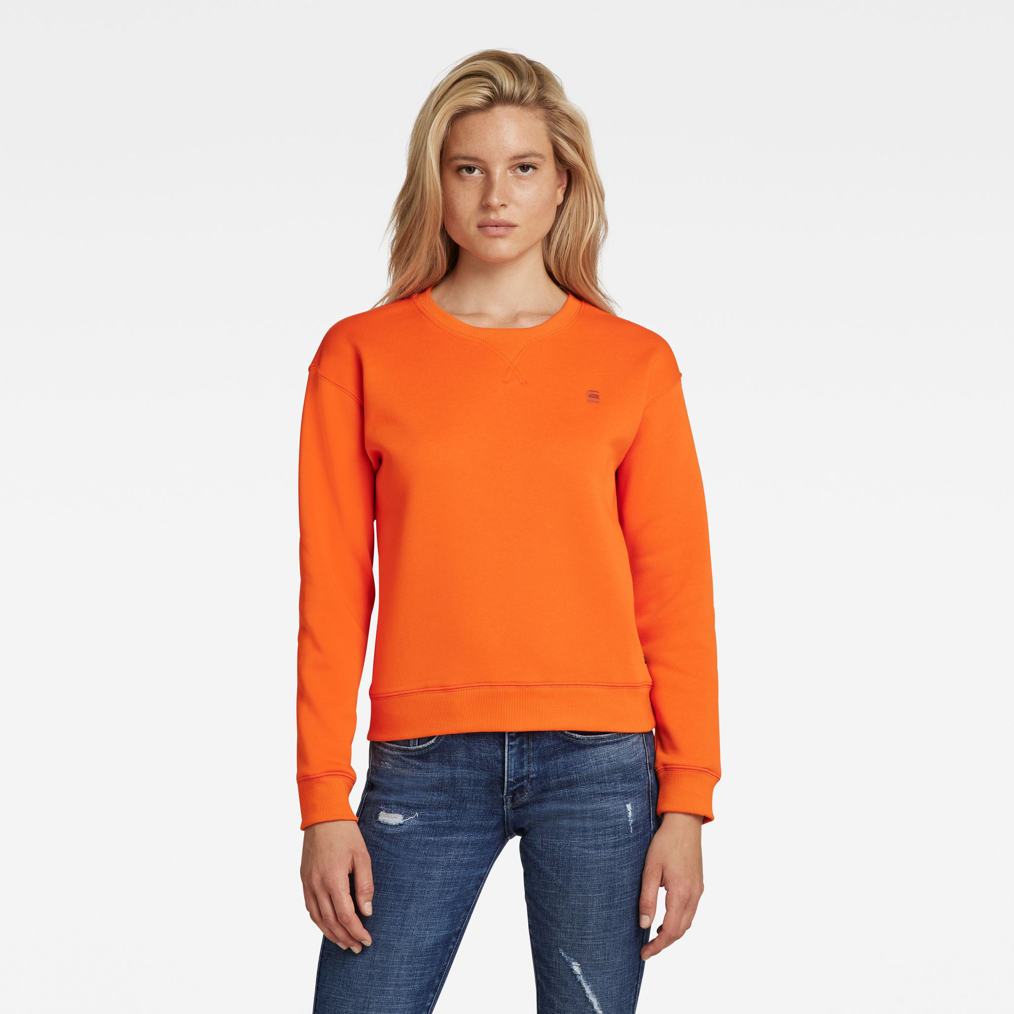 G-Star RAW Dames Premium Core Sweater Oranje G-Star RAW Dames Premium Core Sweater Oranje