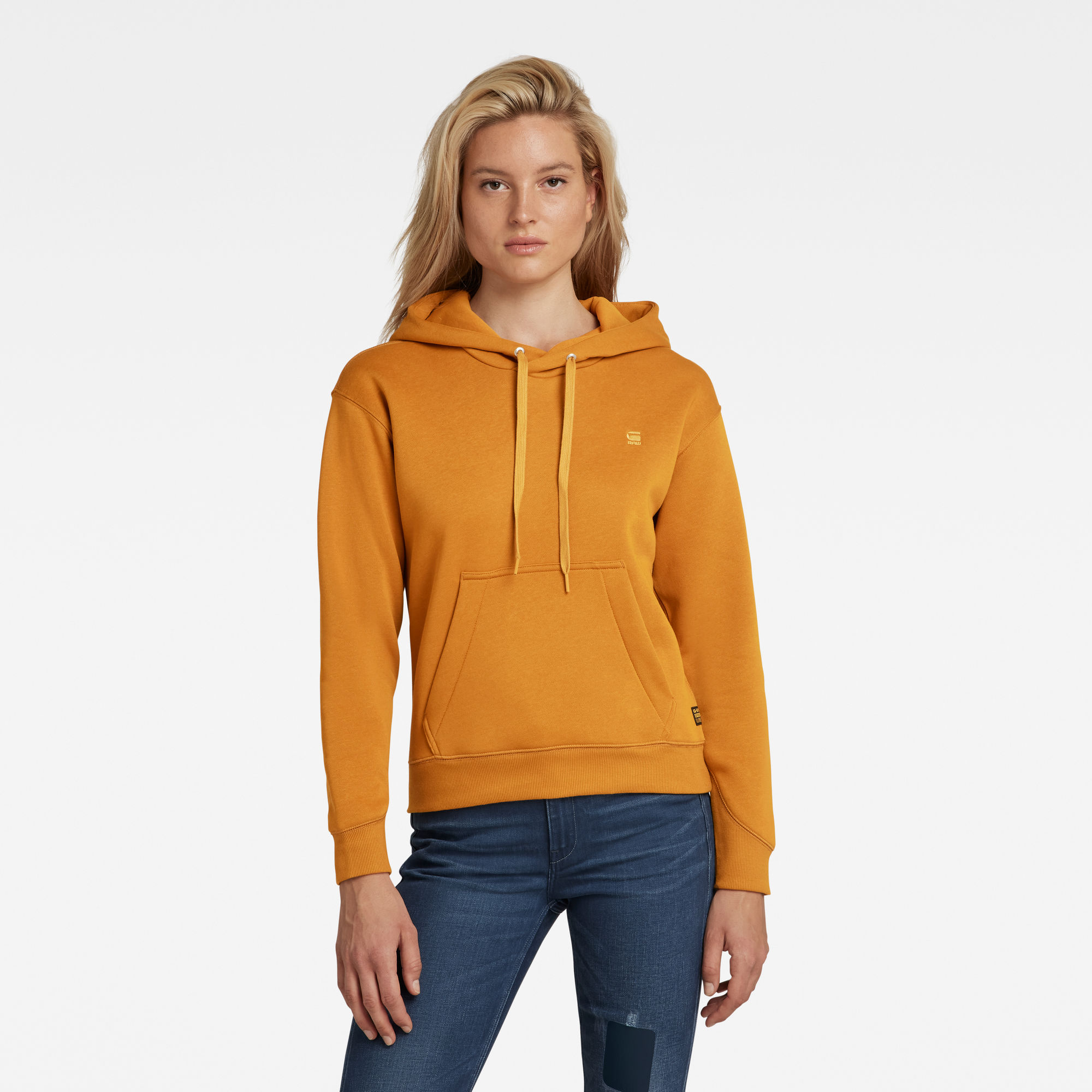 G-Star RAW Dames Premium Core Hoodie Geel G-Star RAW Dames Premium Core Hoodie Geel