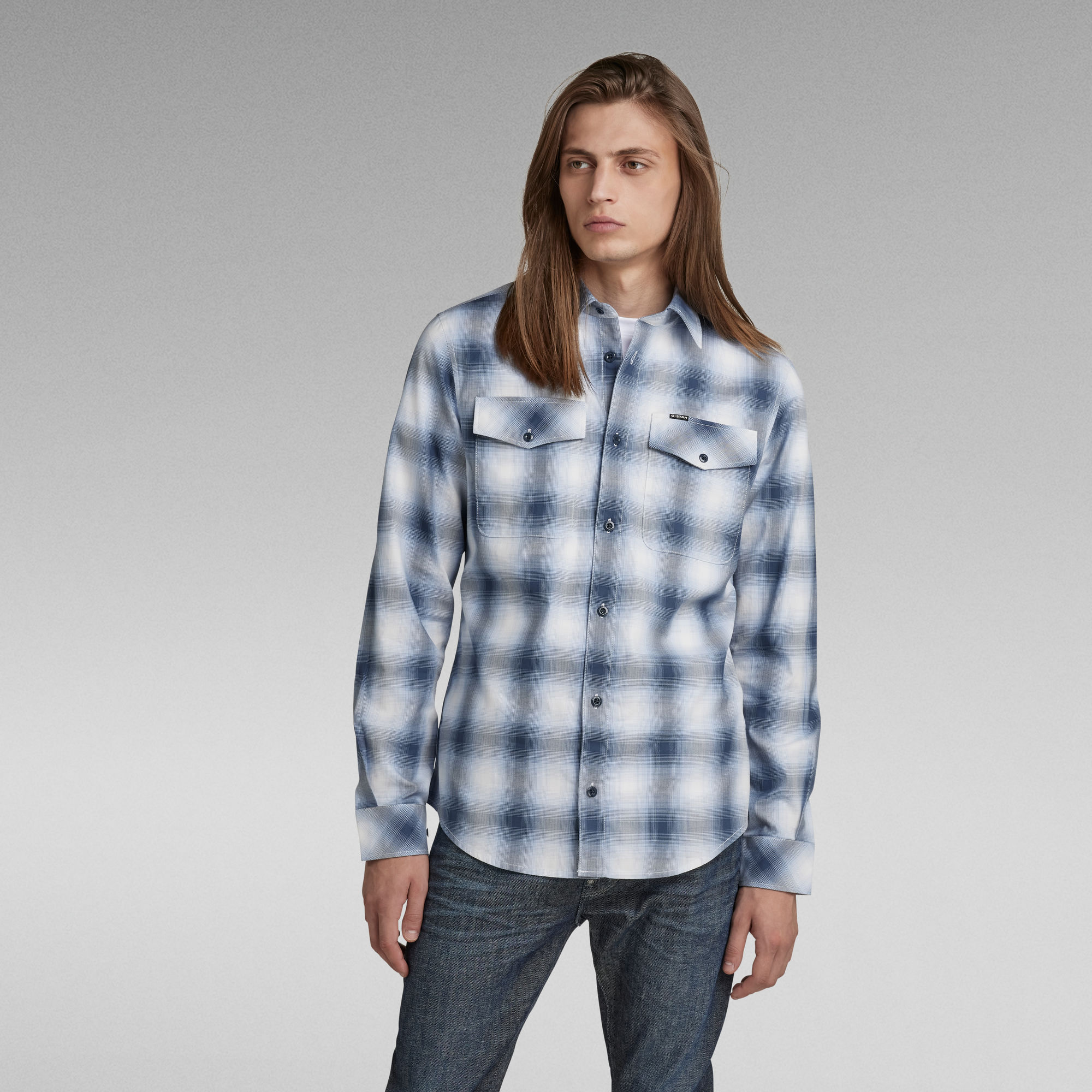 

Marine Slim Hemd - Mehrfarbig - Herren