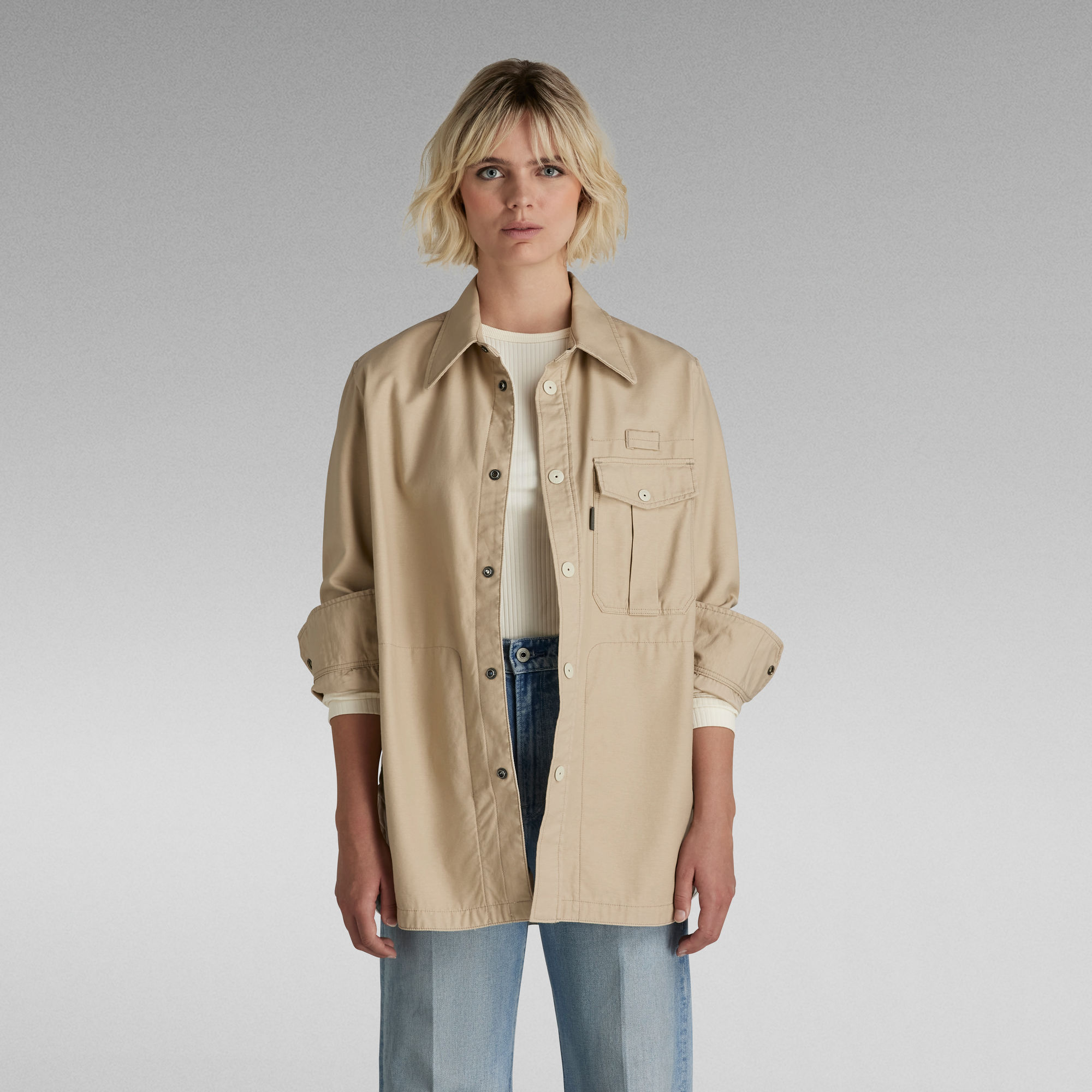 

Naval Collar Overshirt 2.0 - Beige - Women