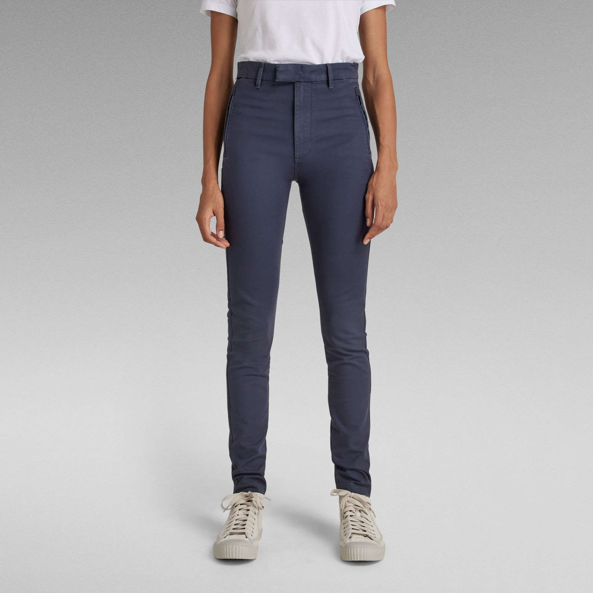 

Weld High Skinny Chino - Midden blauw - Dames
