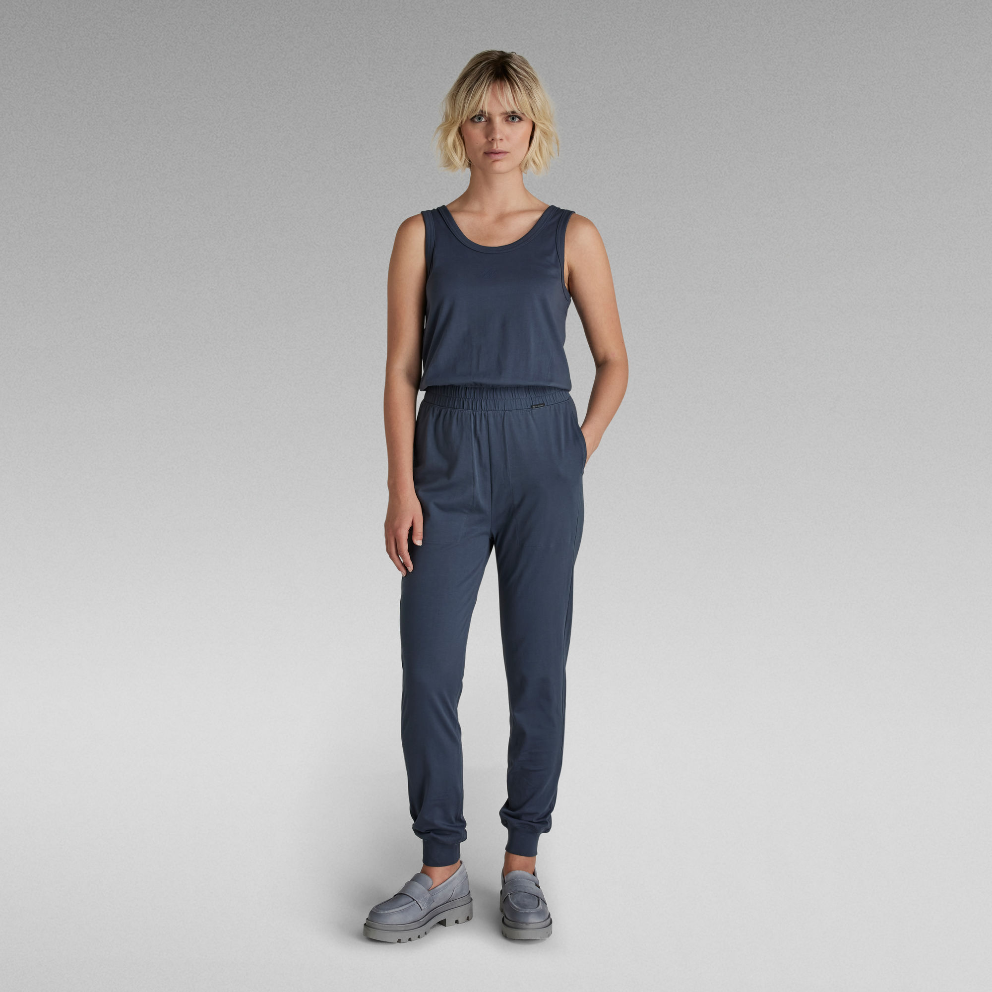 Sports Graphic Jumpsuit - Mittelblau - Damen