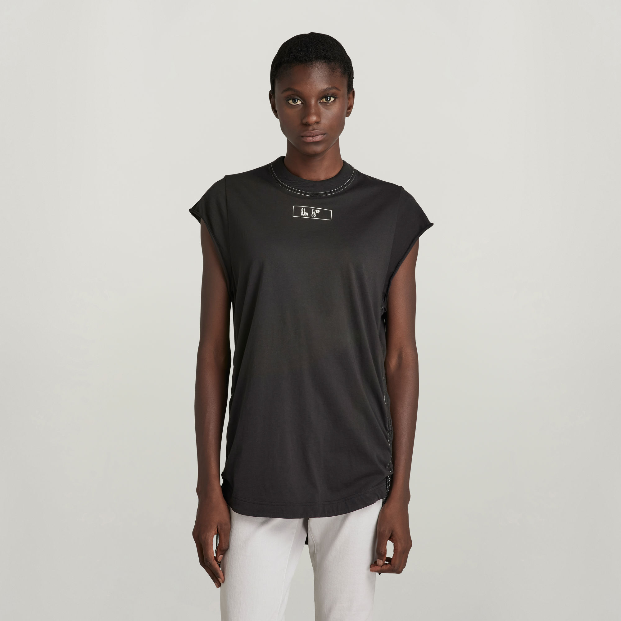 

Lash Tape Cap Sleeve T-Shirt - Zwart - Dames