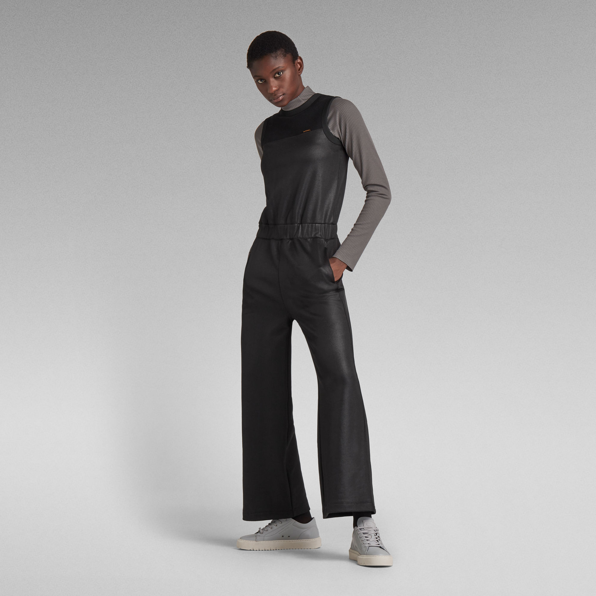 

Wide Leg Jumpsuit - Schwarz - Damen