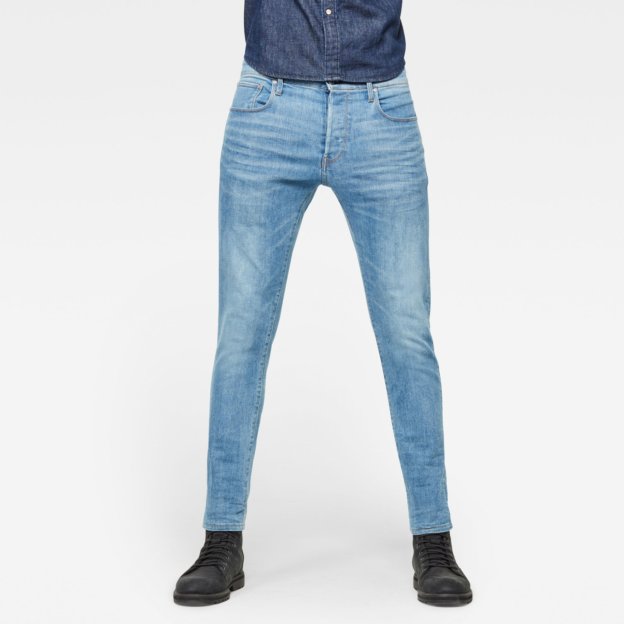 

3301 Slim Jeans - Midden blauw - Heren