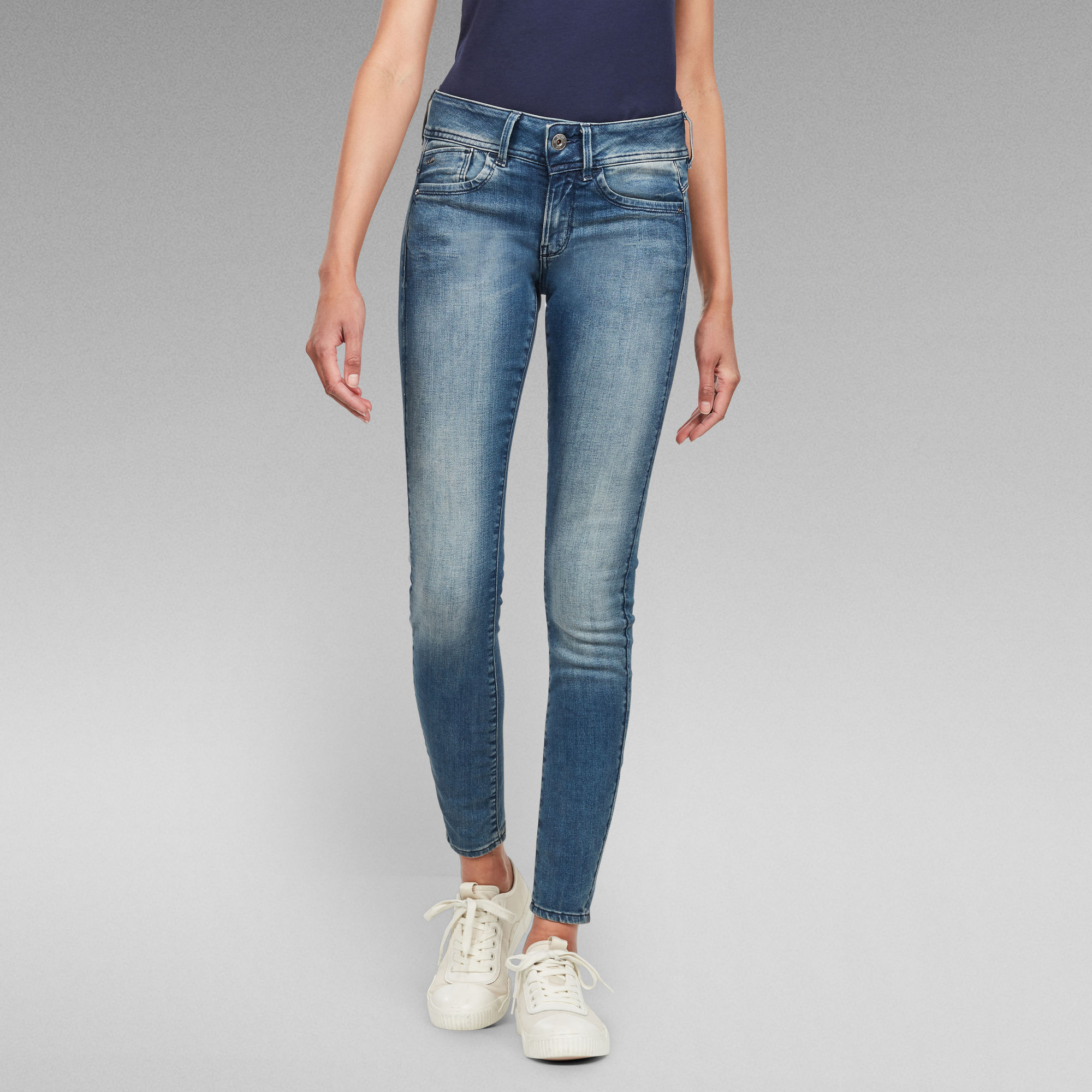 

Lynn Super Skinny Jeans - Midden blauw - Dames