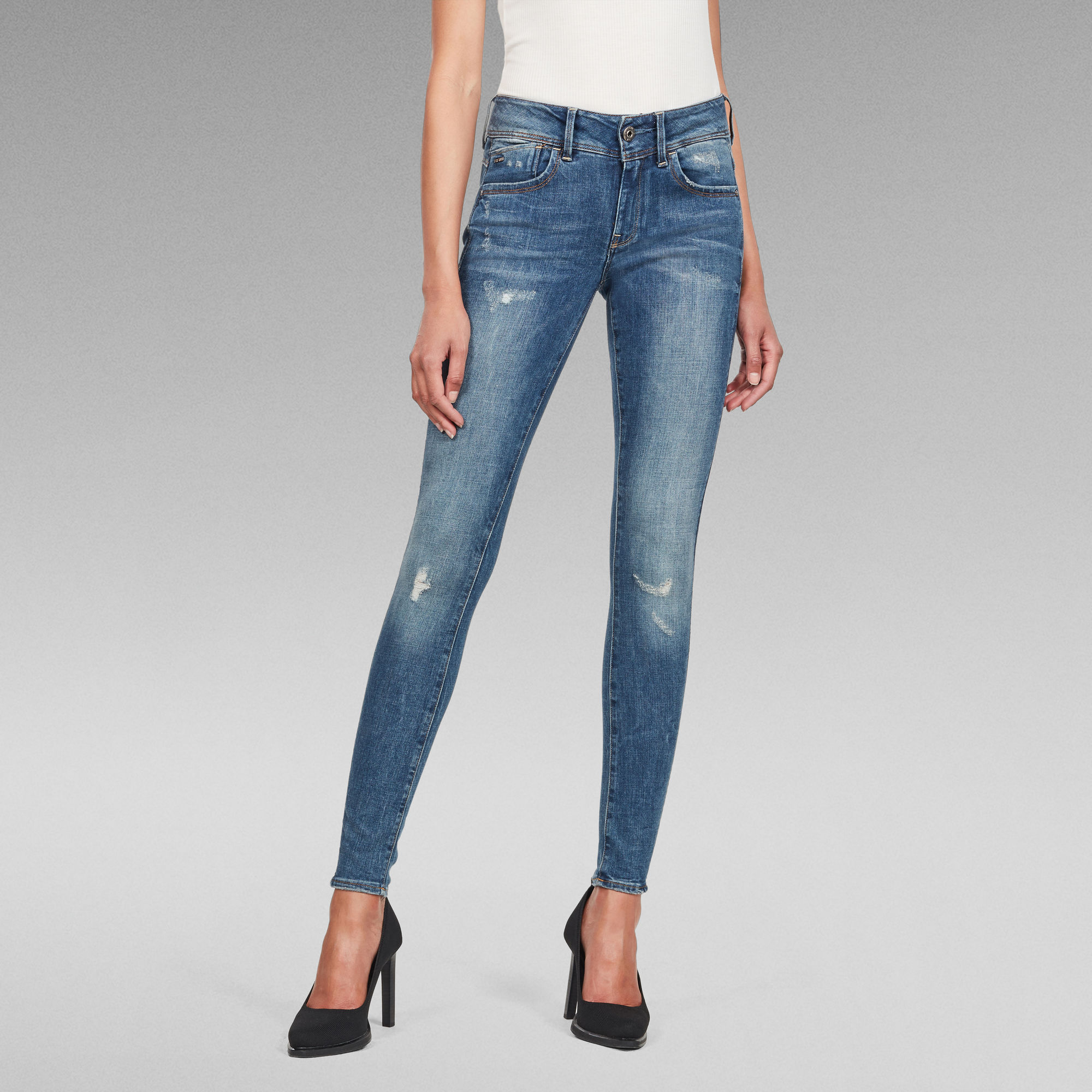 

Lynn Super Skinny Jeans - Medium blue - Women