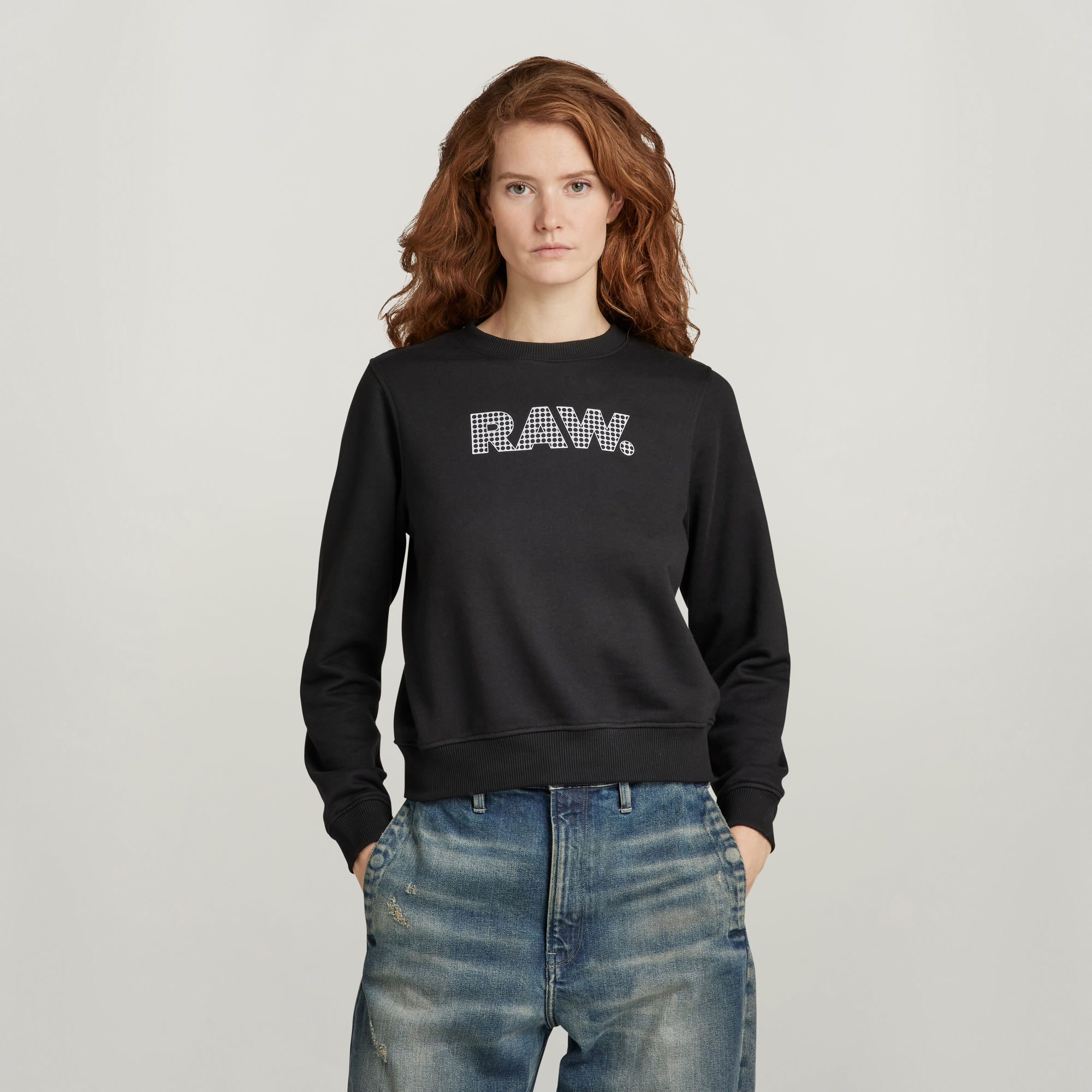 

Anglaise Graphic Sweatshirt - Schwarz - Damen