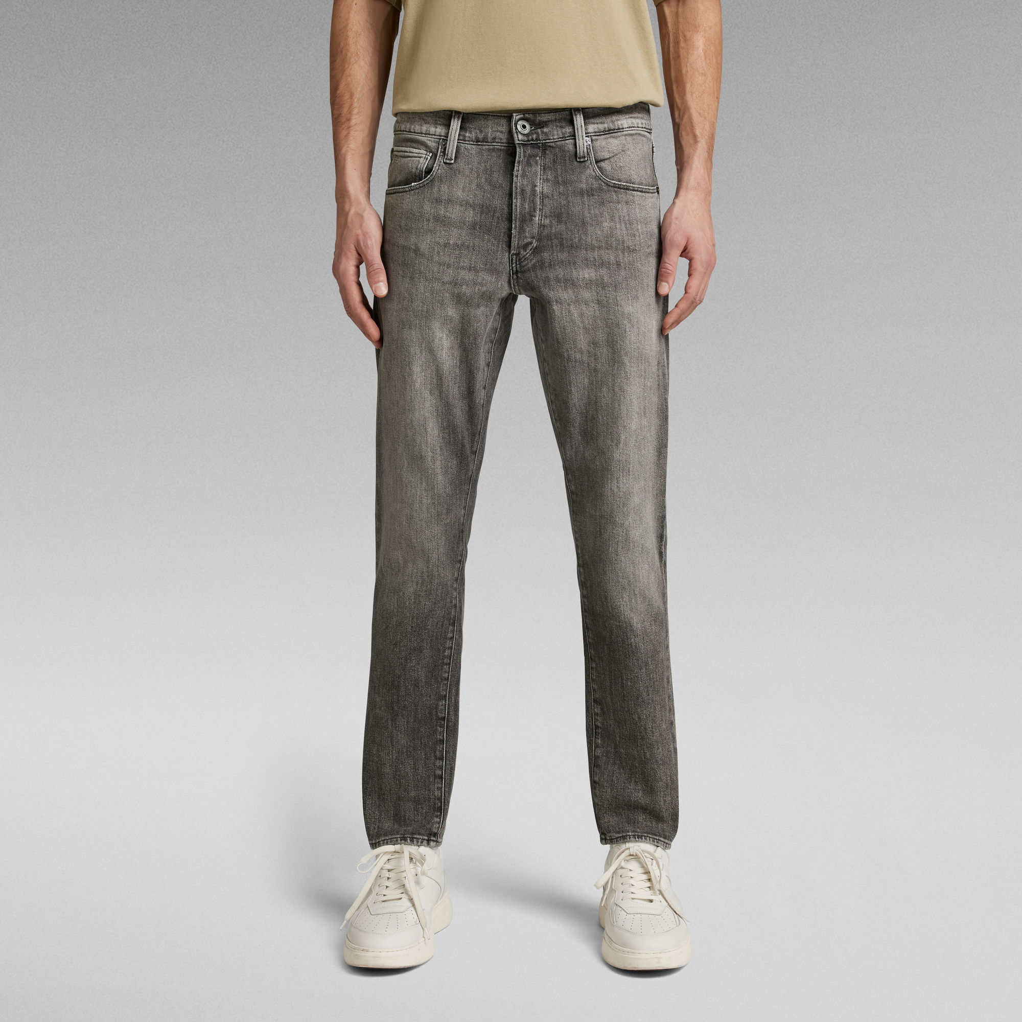 

3301 Straight Tapered Jeans - Grey - Men