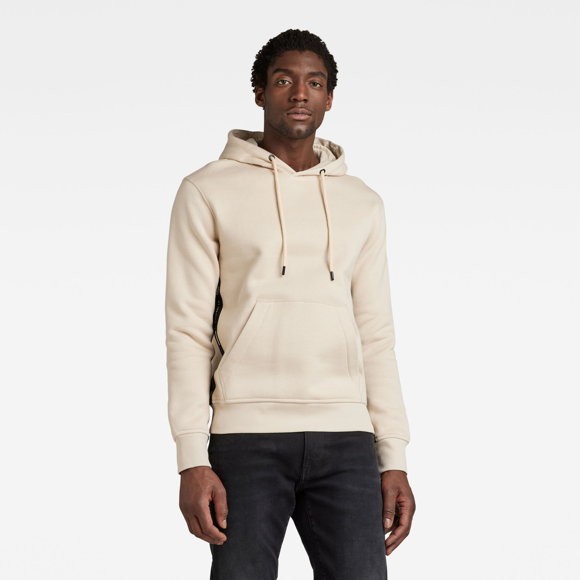 

Hoodie Logo Tape - Beige - Heren