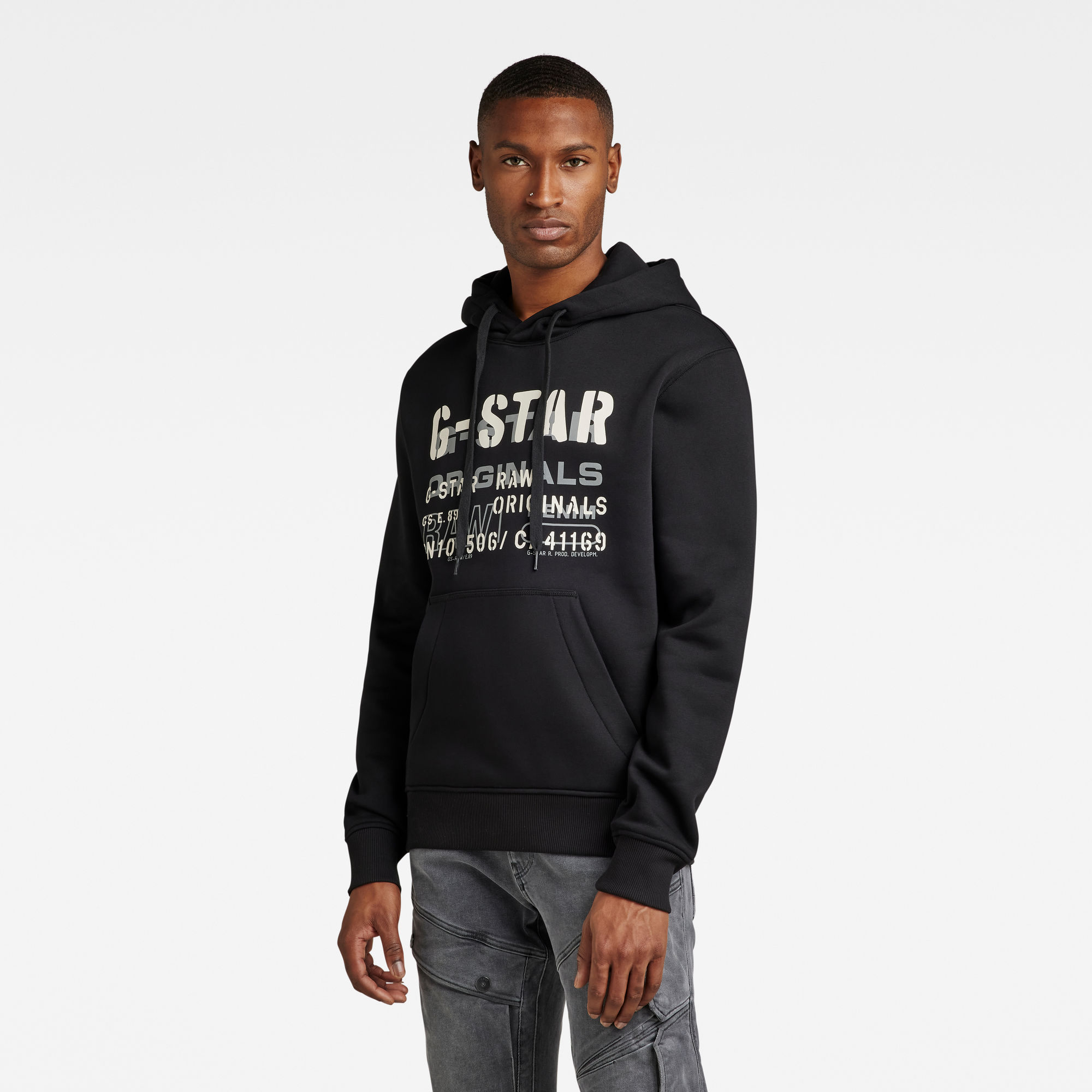 

Multi Layer Originals Hooded Sweater - Black - Men