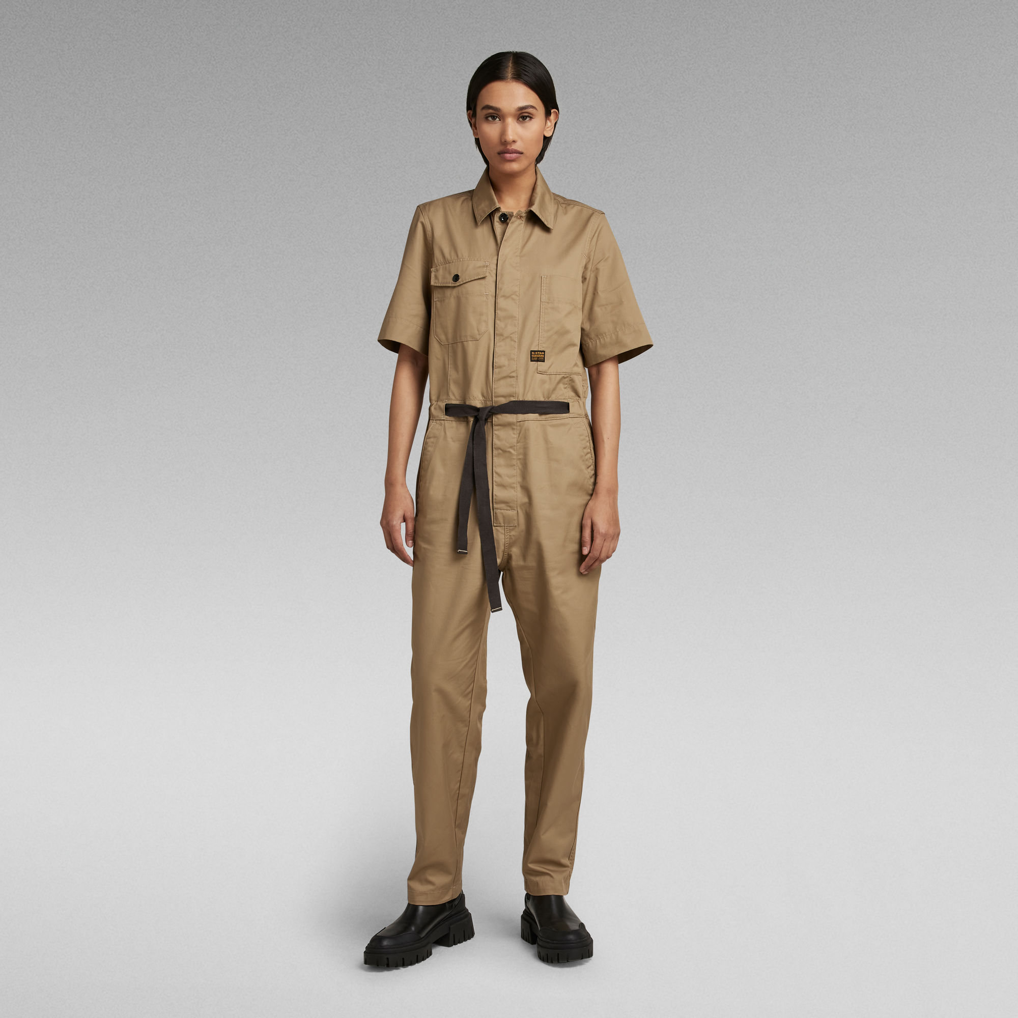 Army Jumpsuit - Braun - Damen