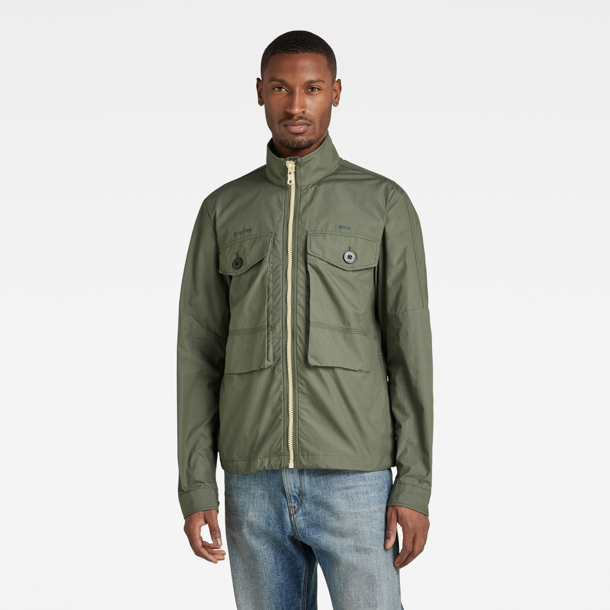 

Long Pocket Track Overshirt - Green - Men