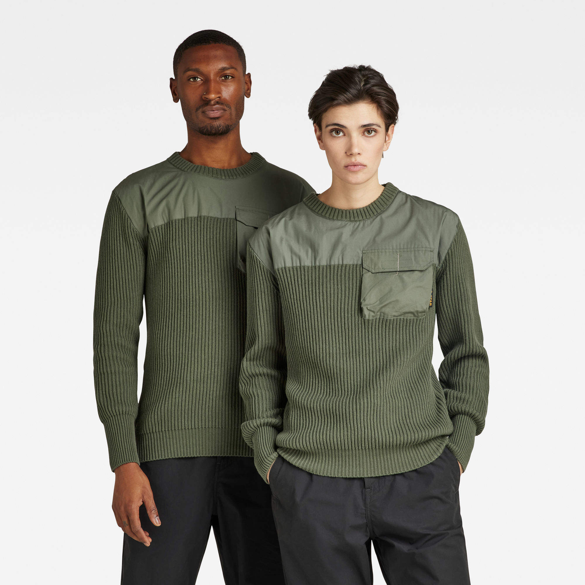 

Unisex Army Strickpullover - Grün - Herren