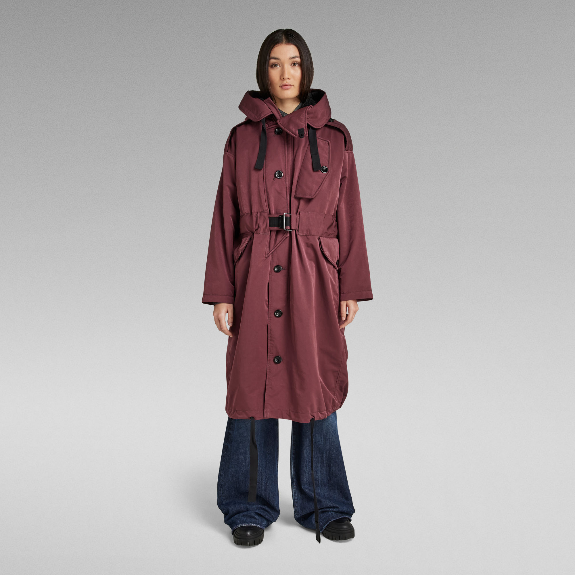 Long Parka - Lila - Damen