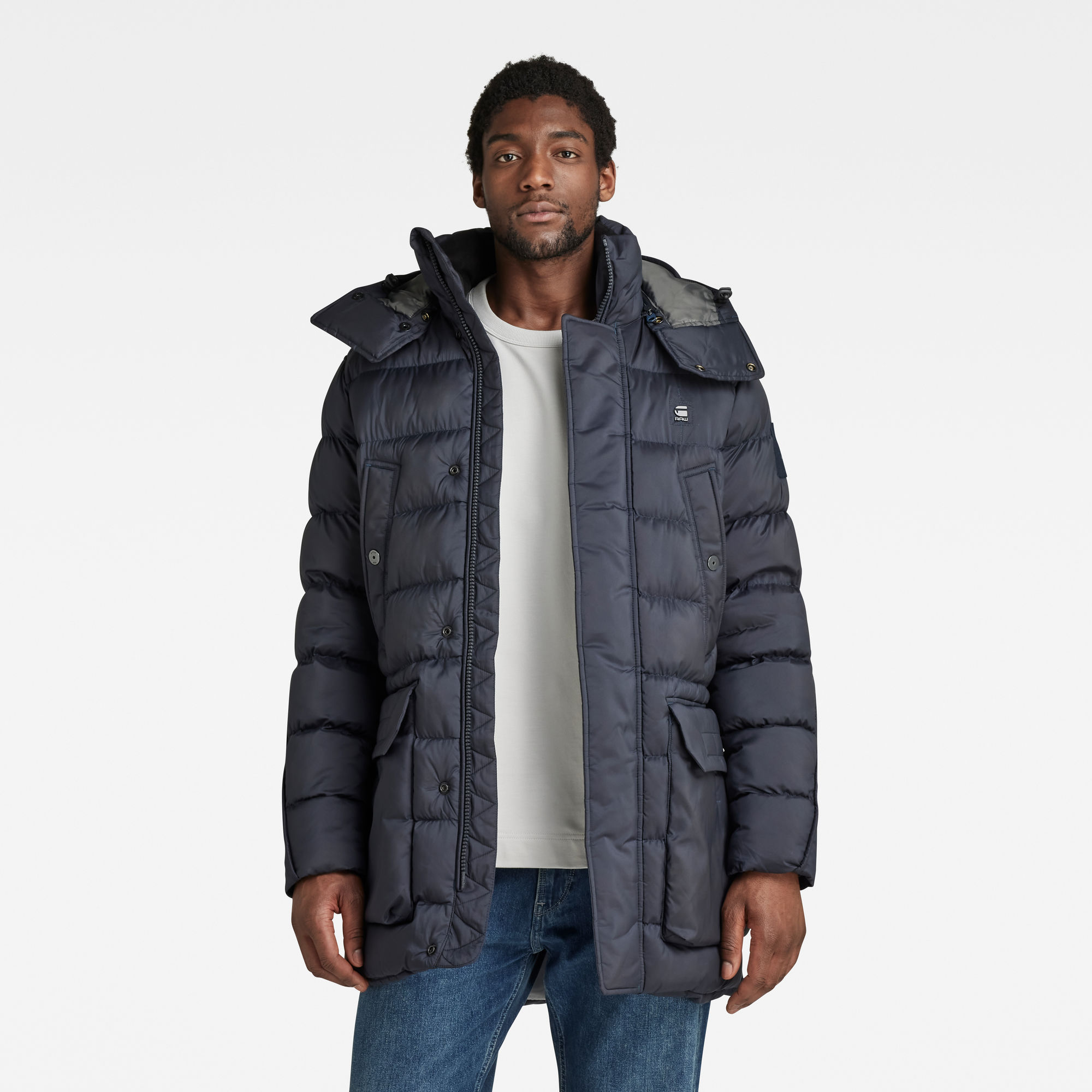 

G-Whistler Gewatteerde Parka Met Capuchon - Donkerblauw - Heren