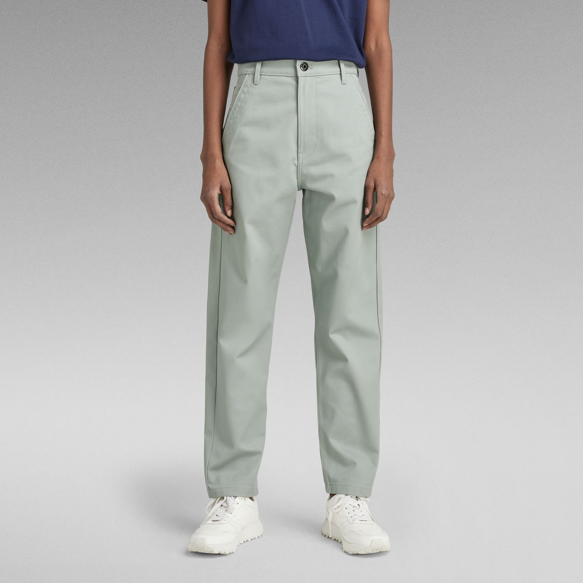 

Boyfriend Tapered Chino - Light blue - Women