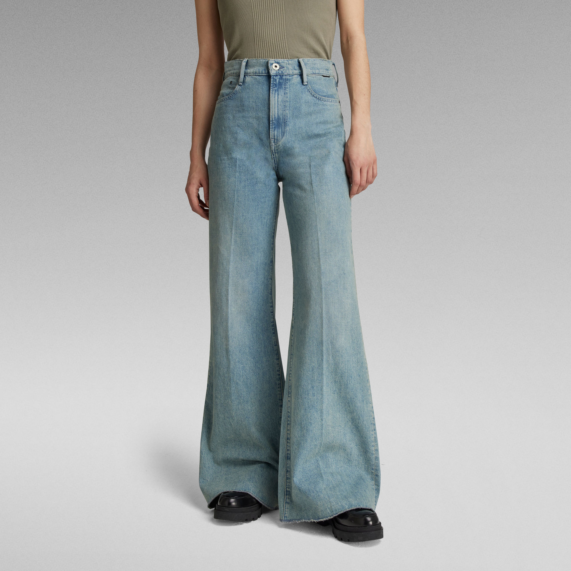 G-Star RAW Deck Ultra High Wide Leg Jeans - Lichtblauw - Dames