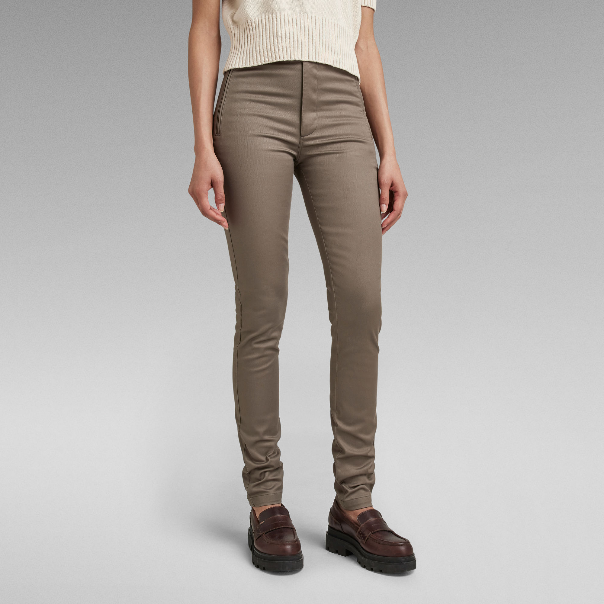 Weld High Skinny Chino - Braun - Damen