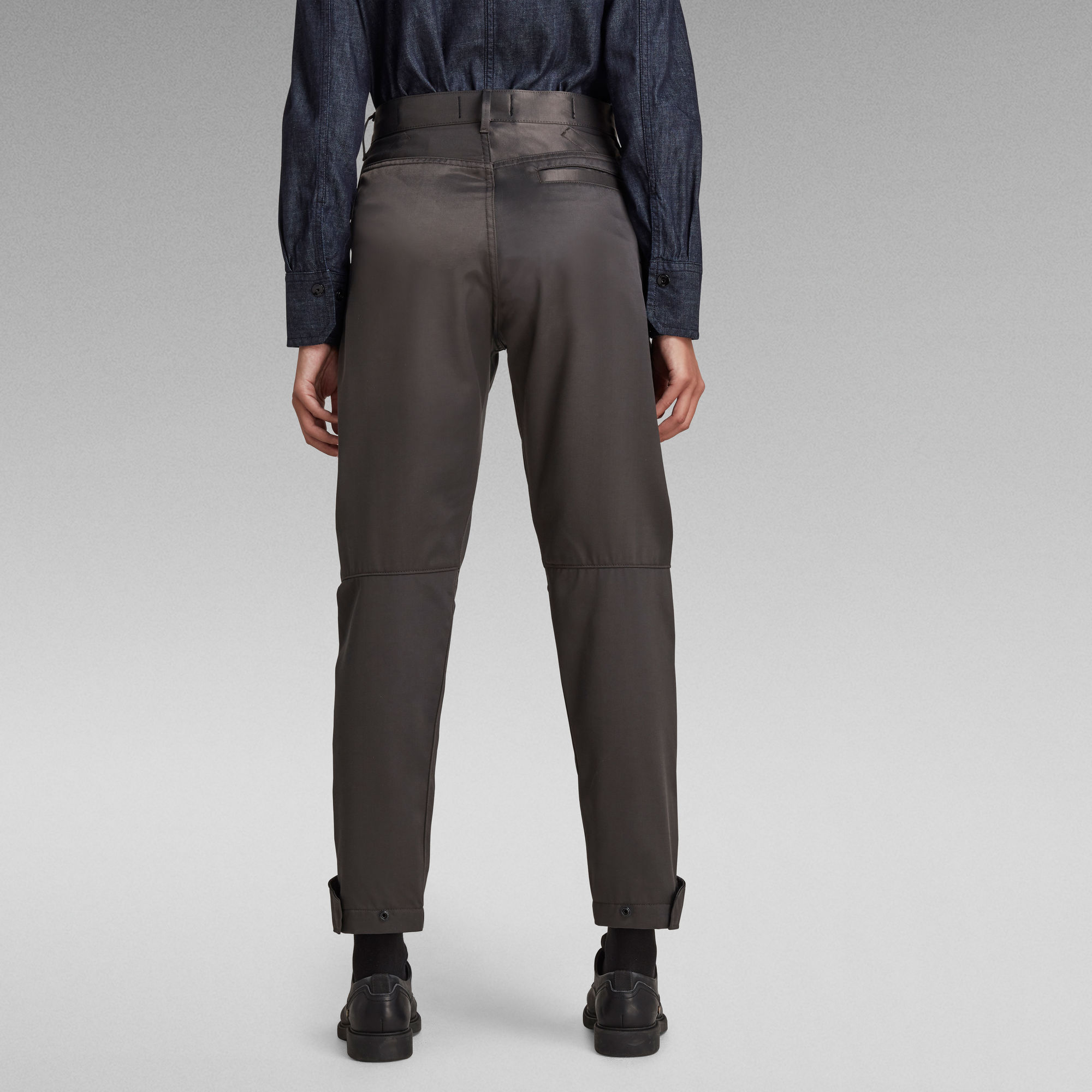 G-Star RAW Boyfriend Tapered 3D Broek Zakken Grijs Dames