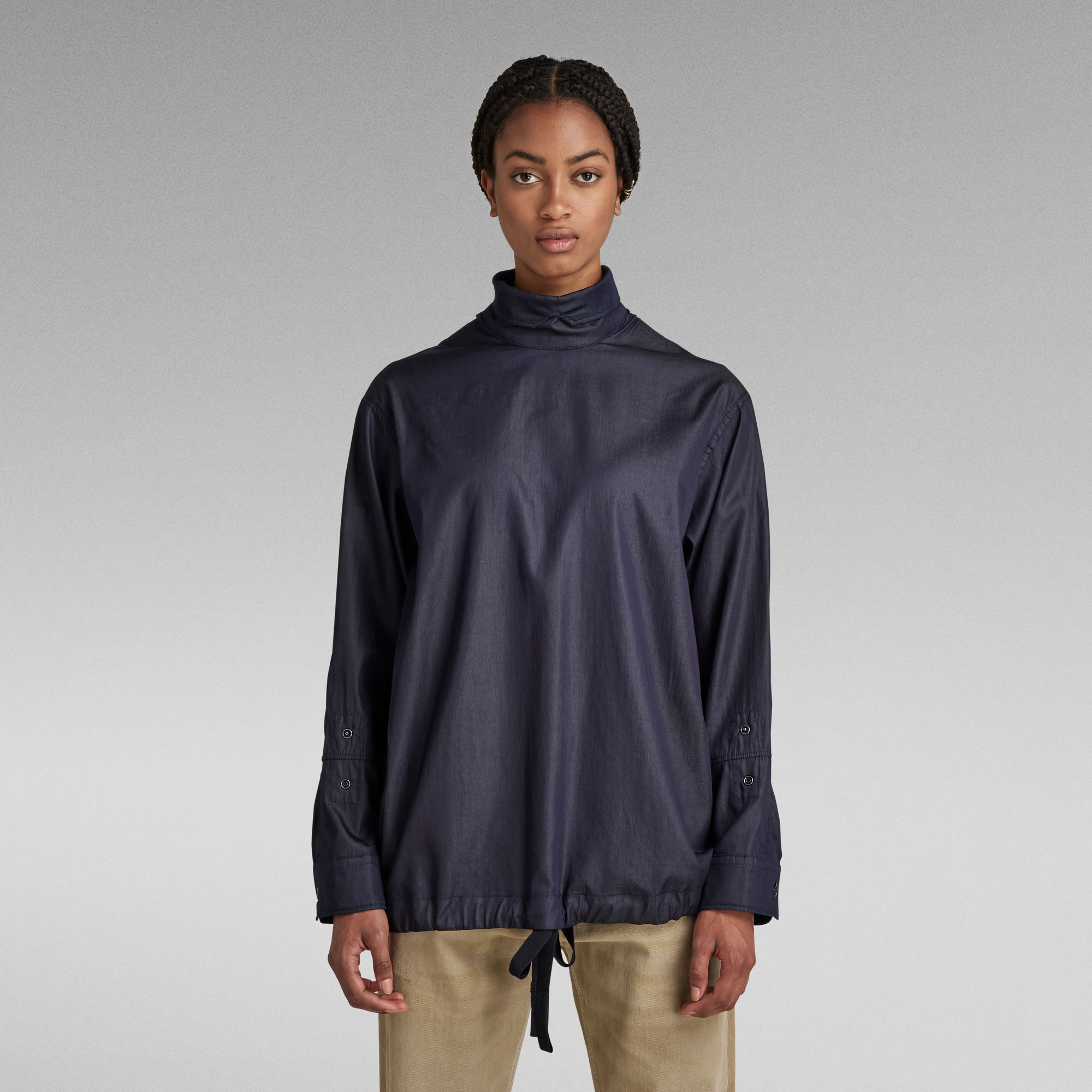 G-Star RAW Holiday Top Sluiting op Rug Donkerblauw Dames