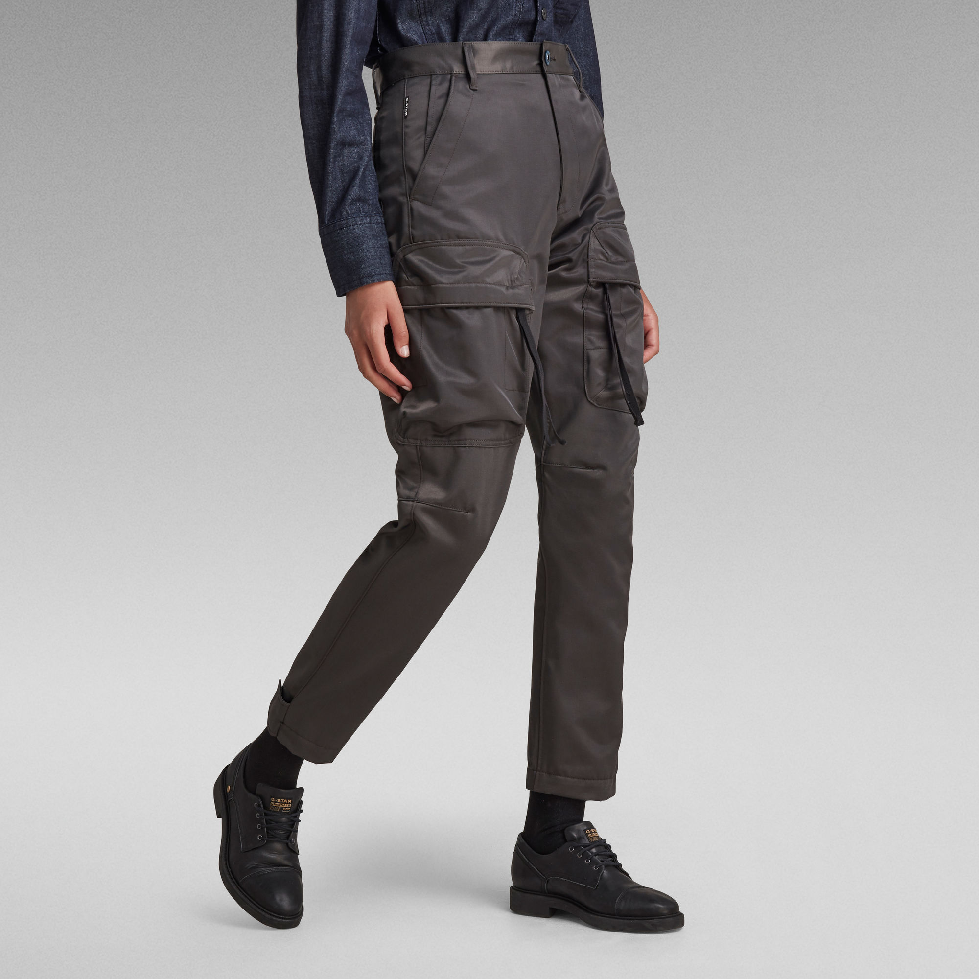 G-Star RAW Boyfriend Tapered 3D Broek Zakken - Grijs - Dames