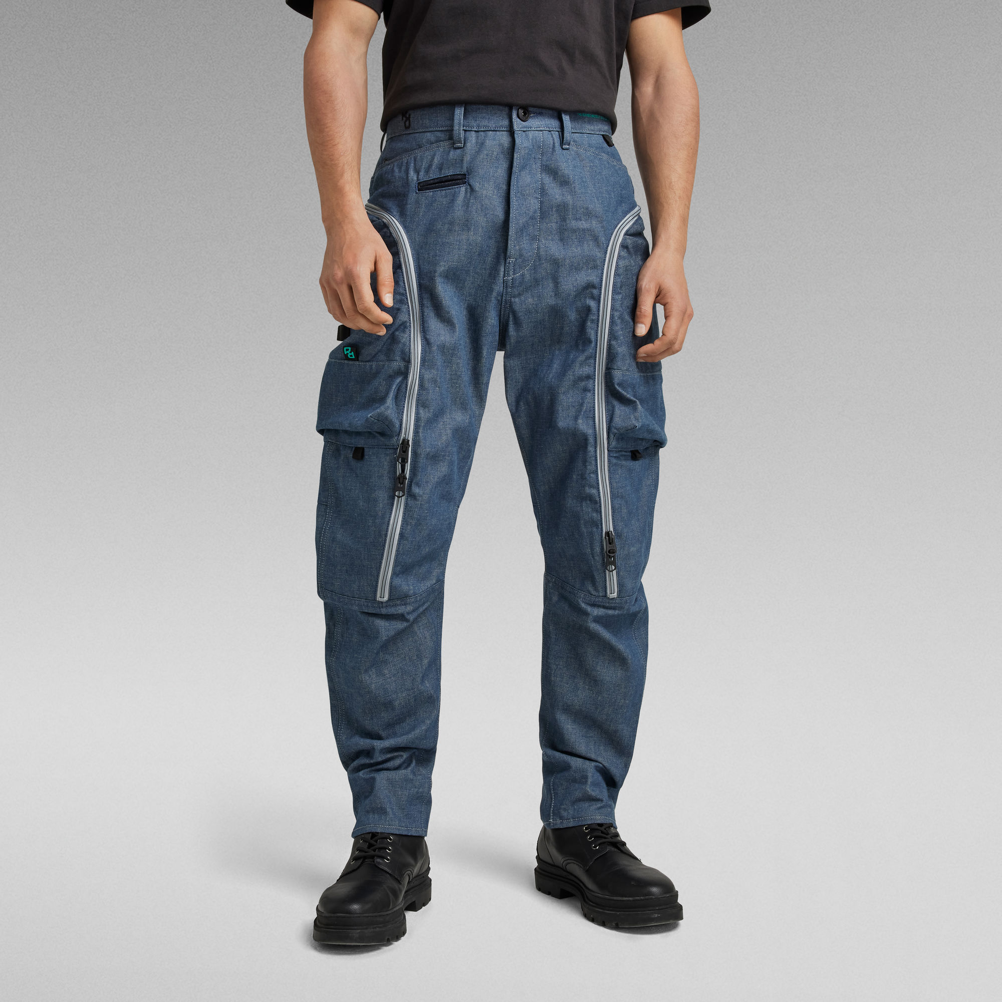 

GSRR Selvedge 3D Zipped Cargo Pants - Dark blue - Men