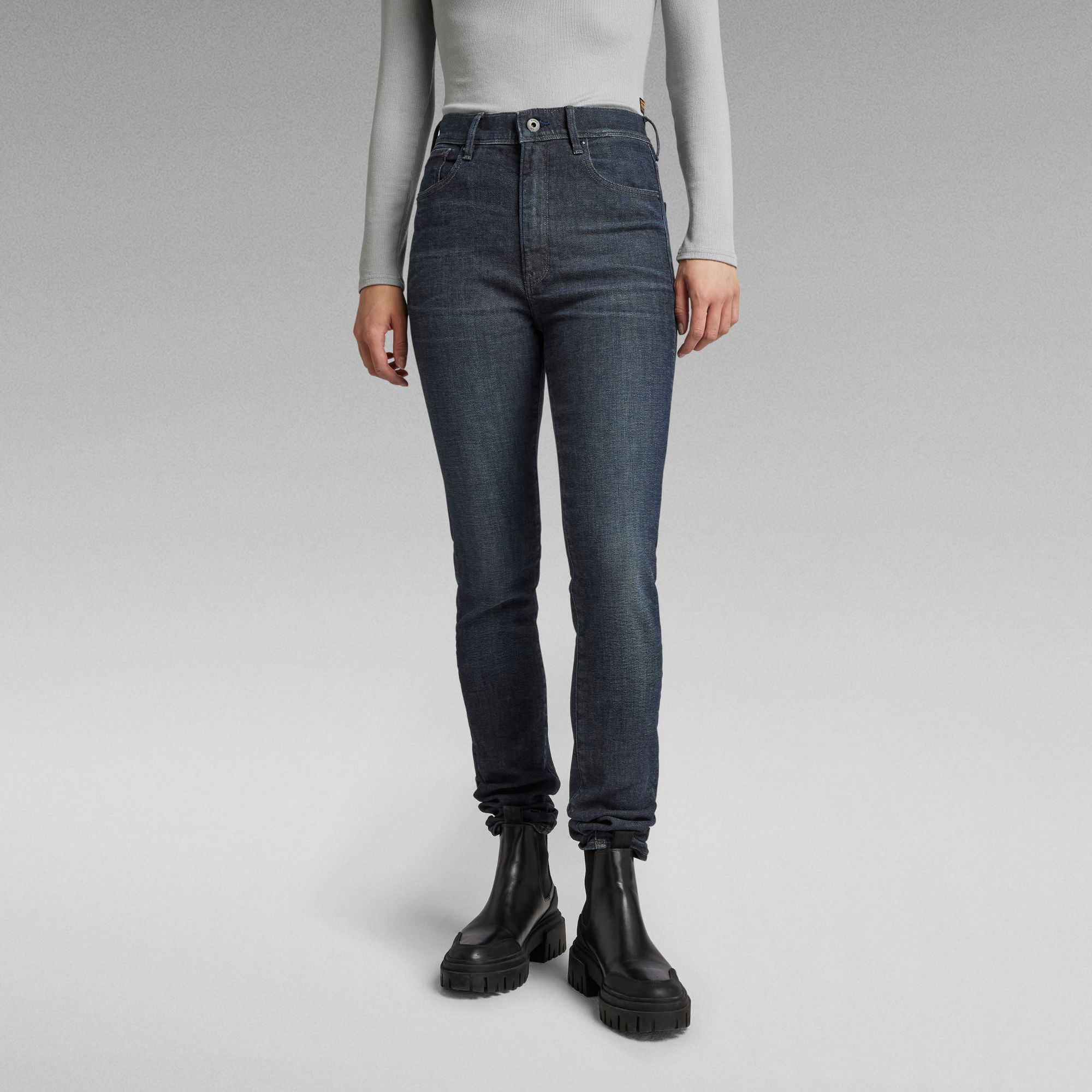 G-Star RAW Kafey Ultra High Skinny Jeans - Donkerblauw - Dames