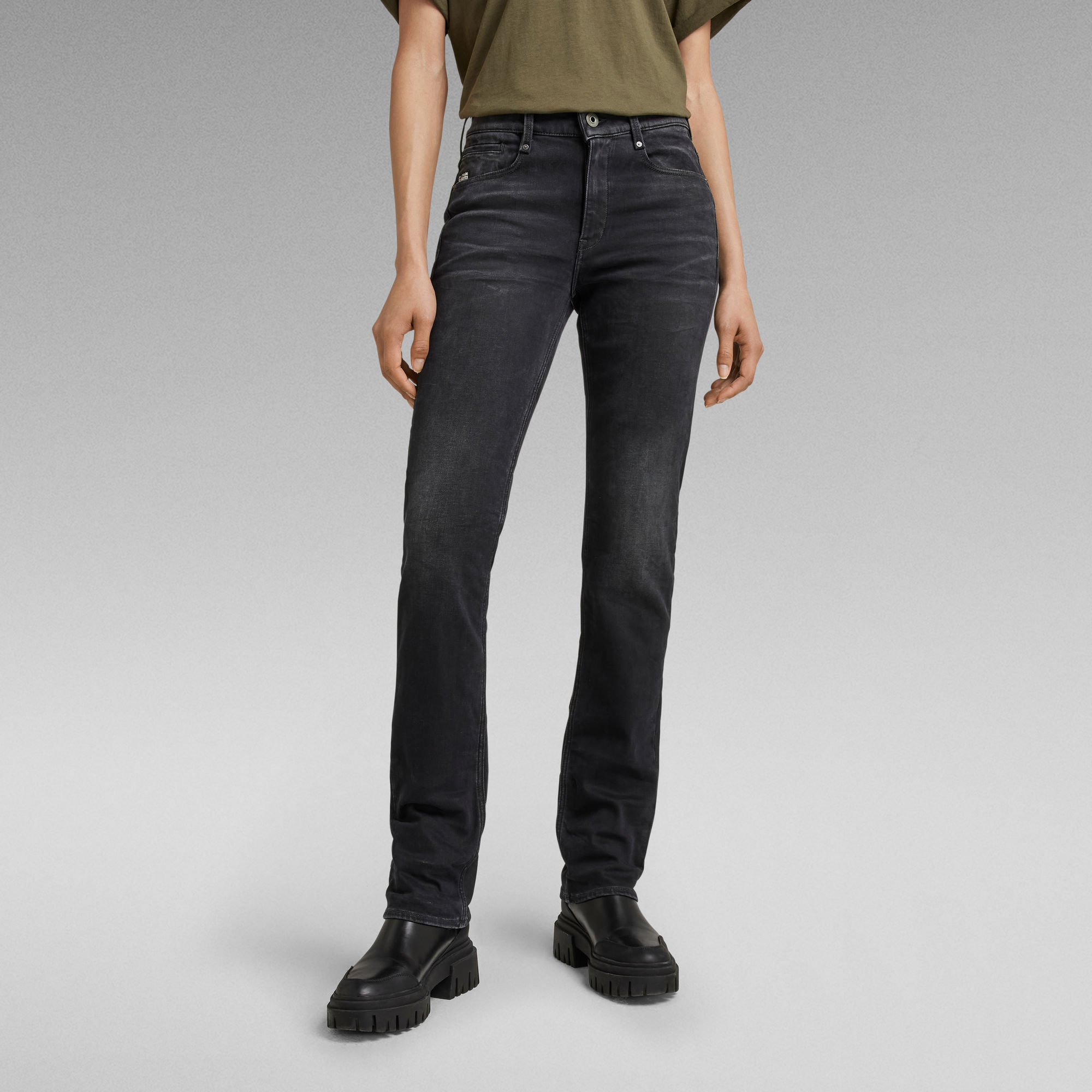 G-Star RAW Noxer Straight Jeans - Grijs - Dames