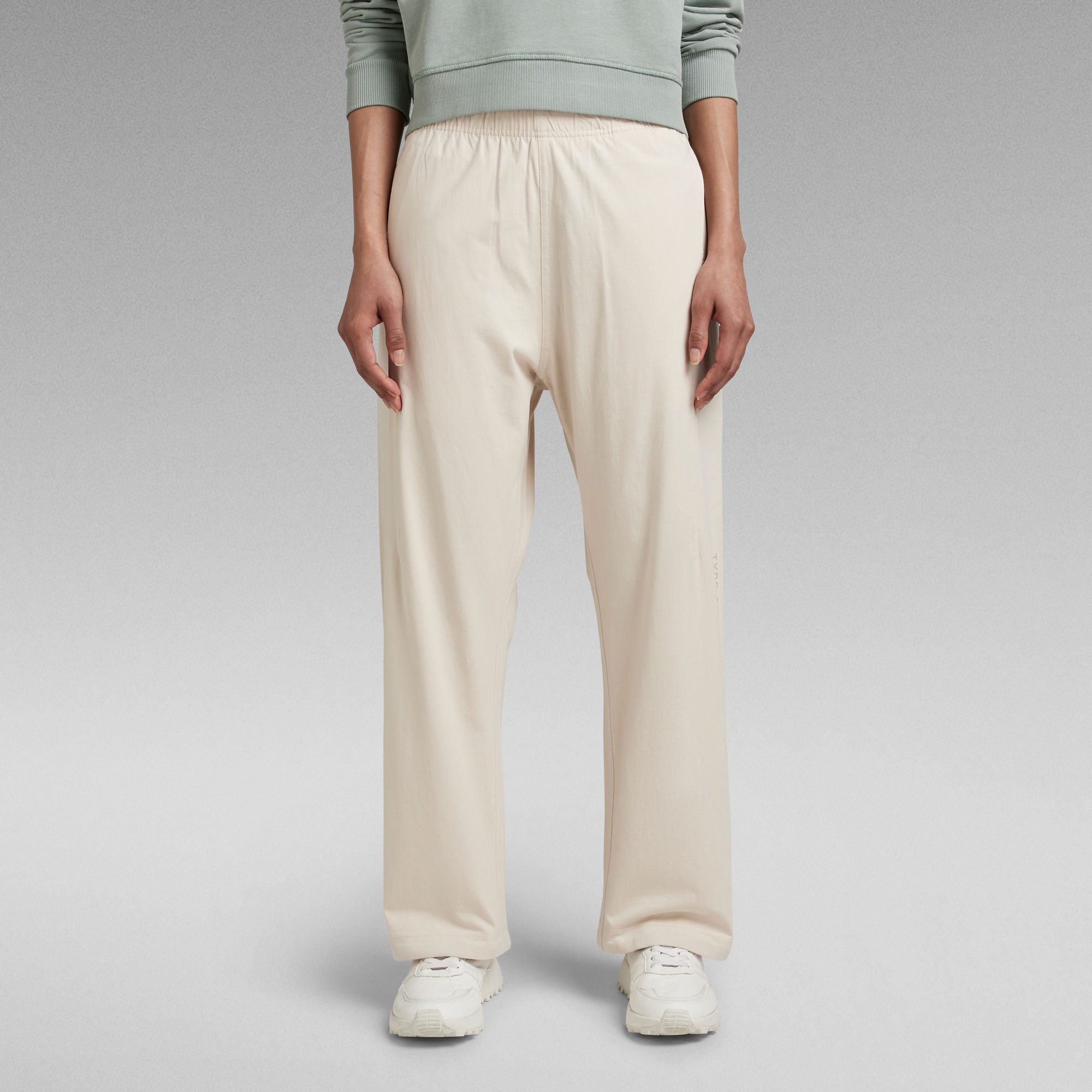 

Wide Leg Track Pants - White - Women