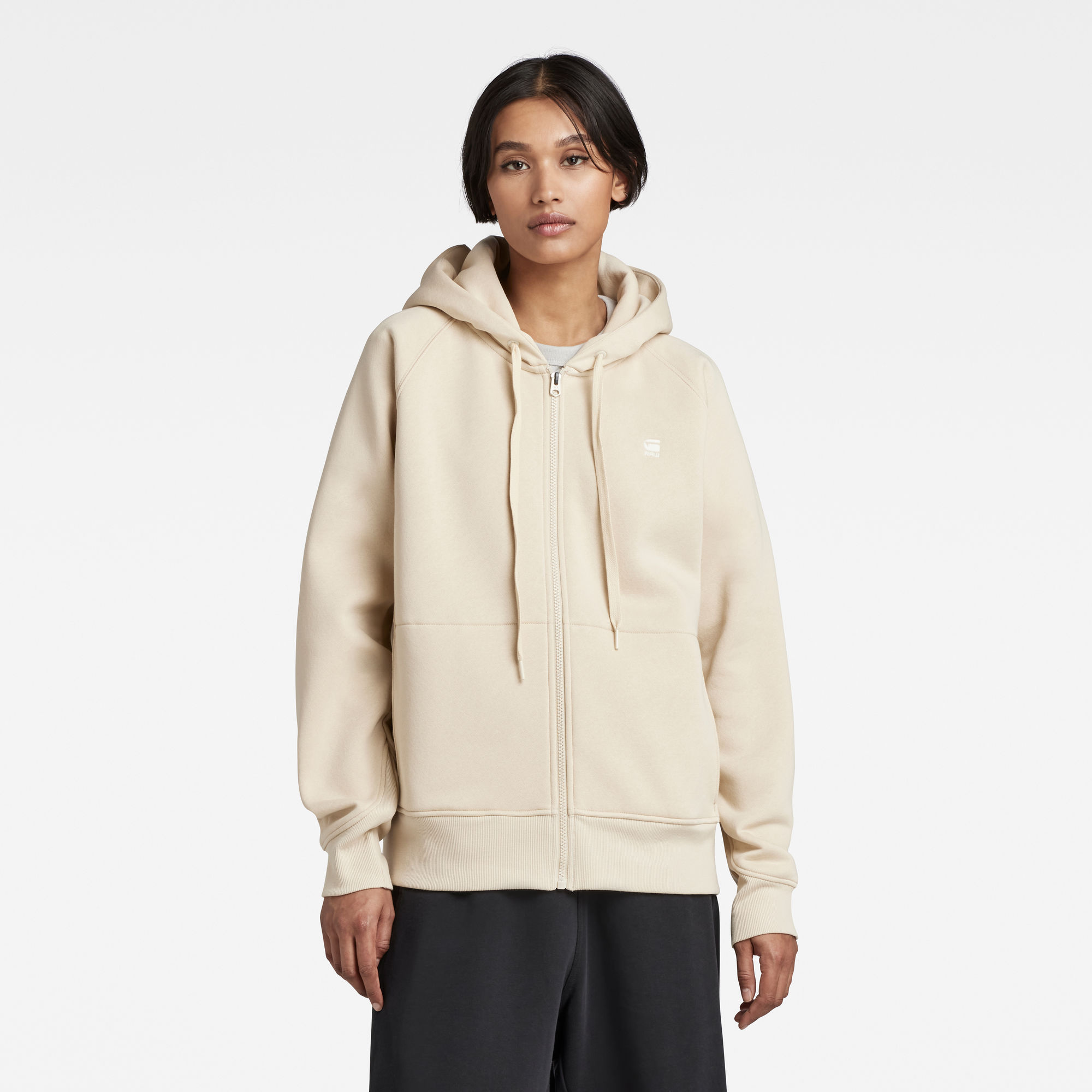

Premium Core 2.0 Hooded Zip Through Sweatshirt - Beige - Damen