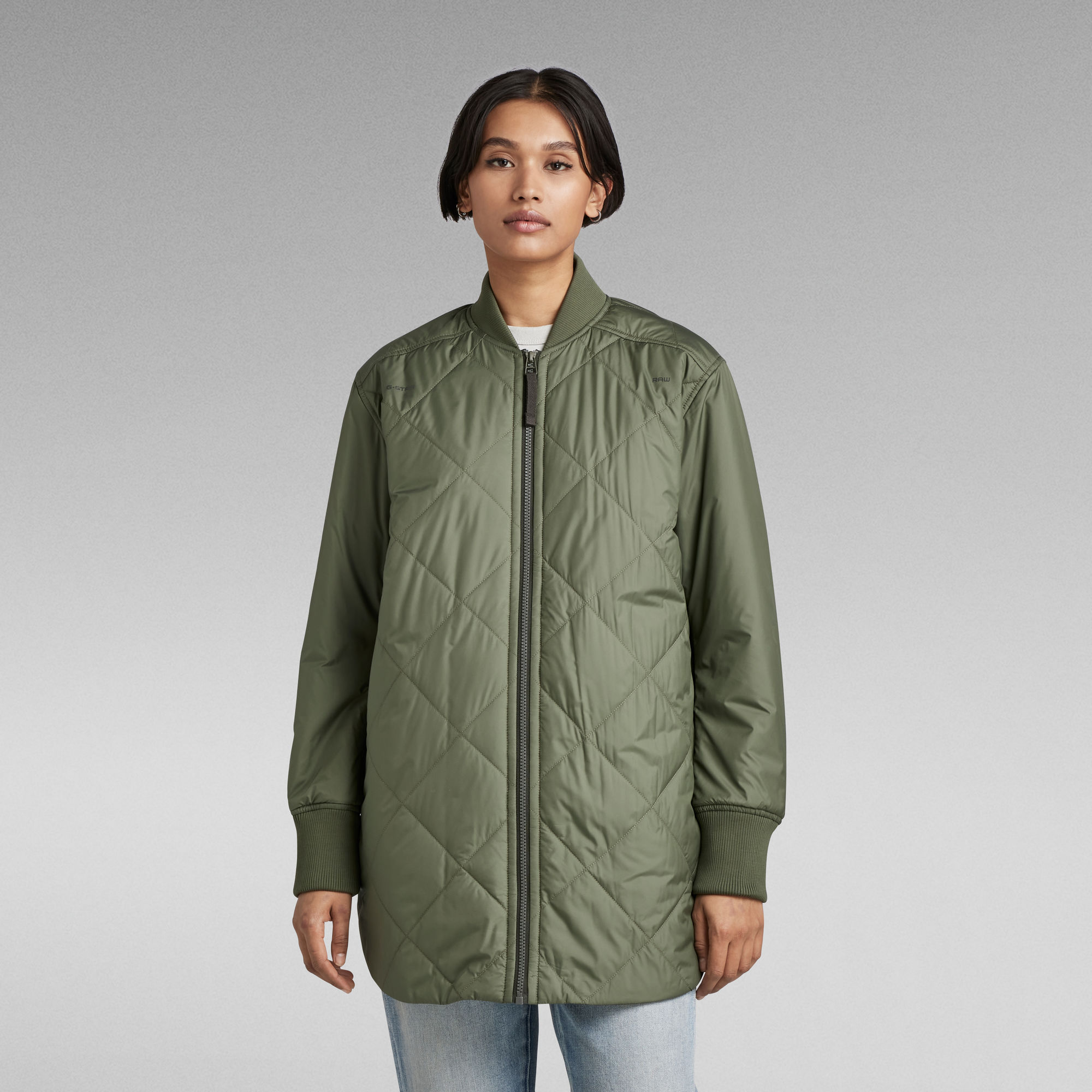 

Padded Bomber Collar - Green - Women