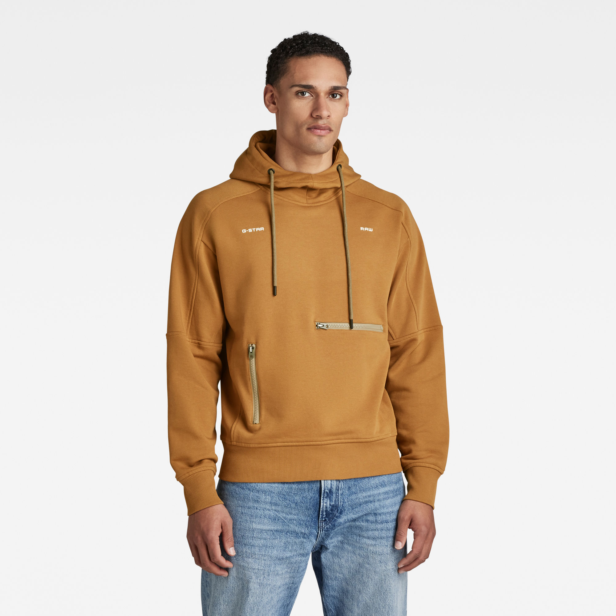 

Moto Loose Hoodie - Bruin - Heren