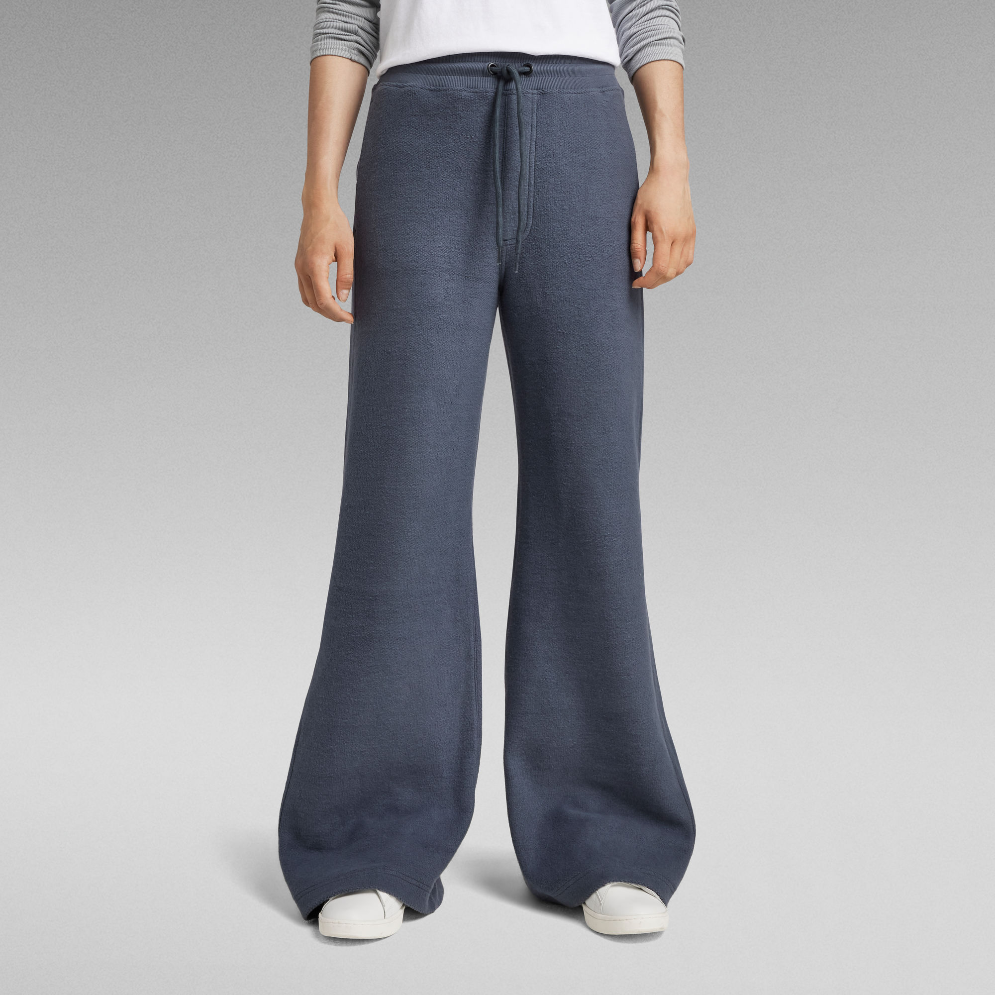 G-Star RAW Sweat Pant Shearling Wide Leg - Midden blauw - Dames