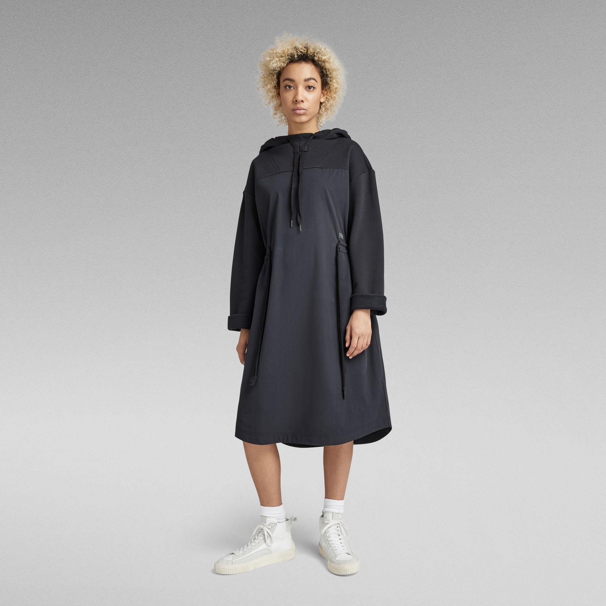 

Anorak Hoodie Dress - Black - Women