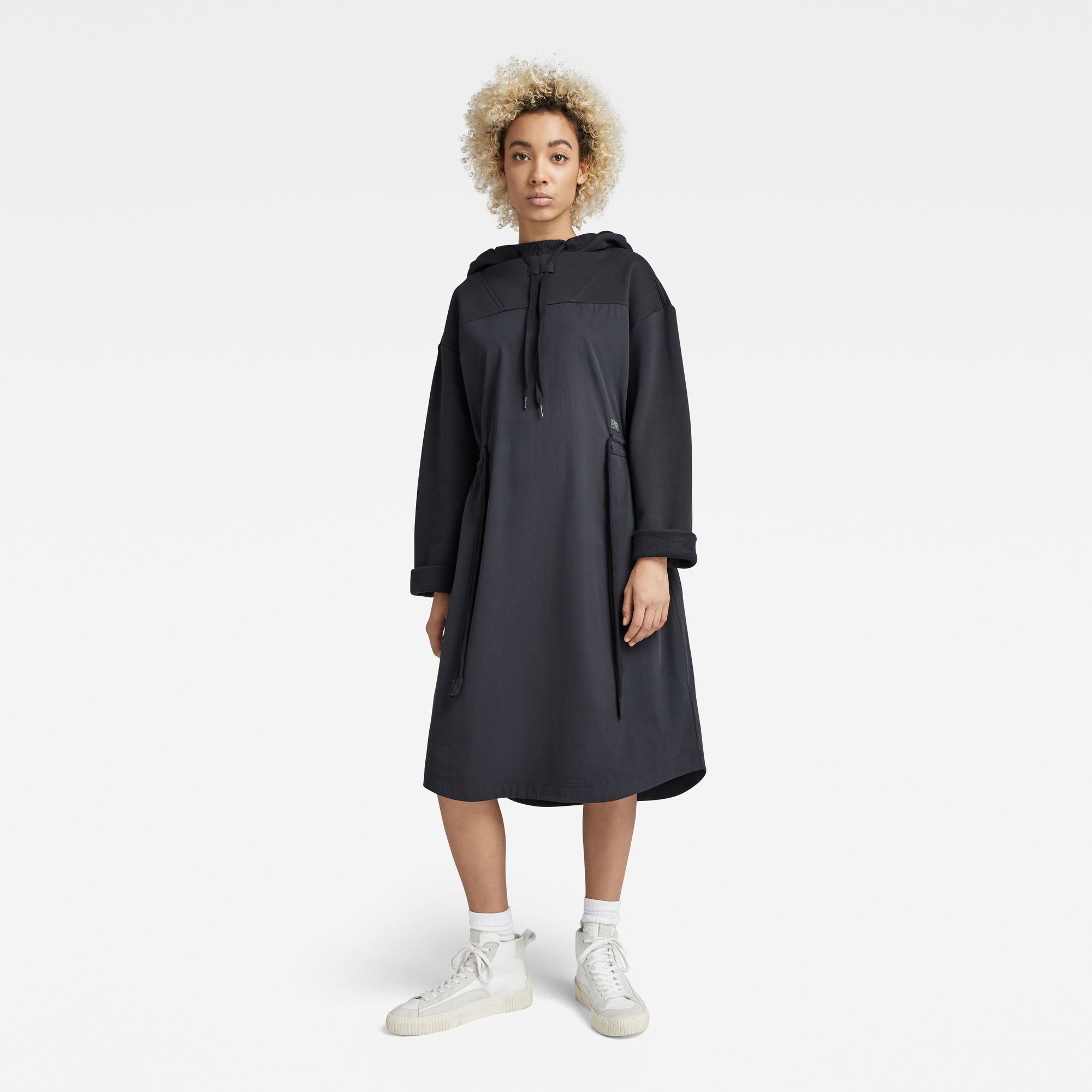 

Anorak Hoodie Dress - Black - Women