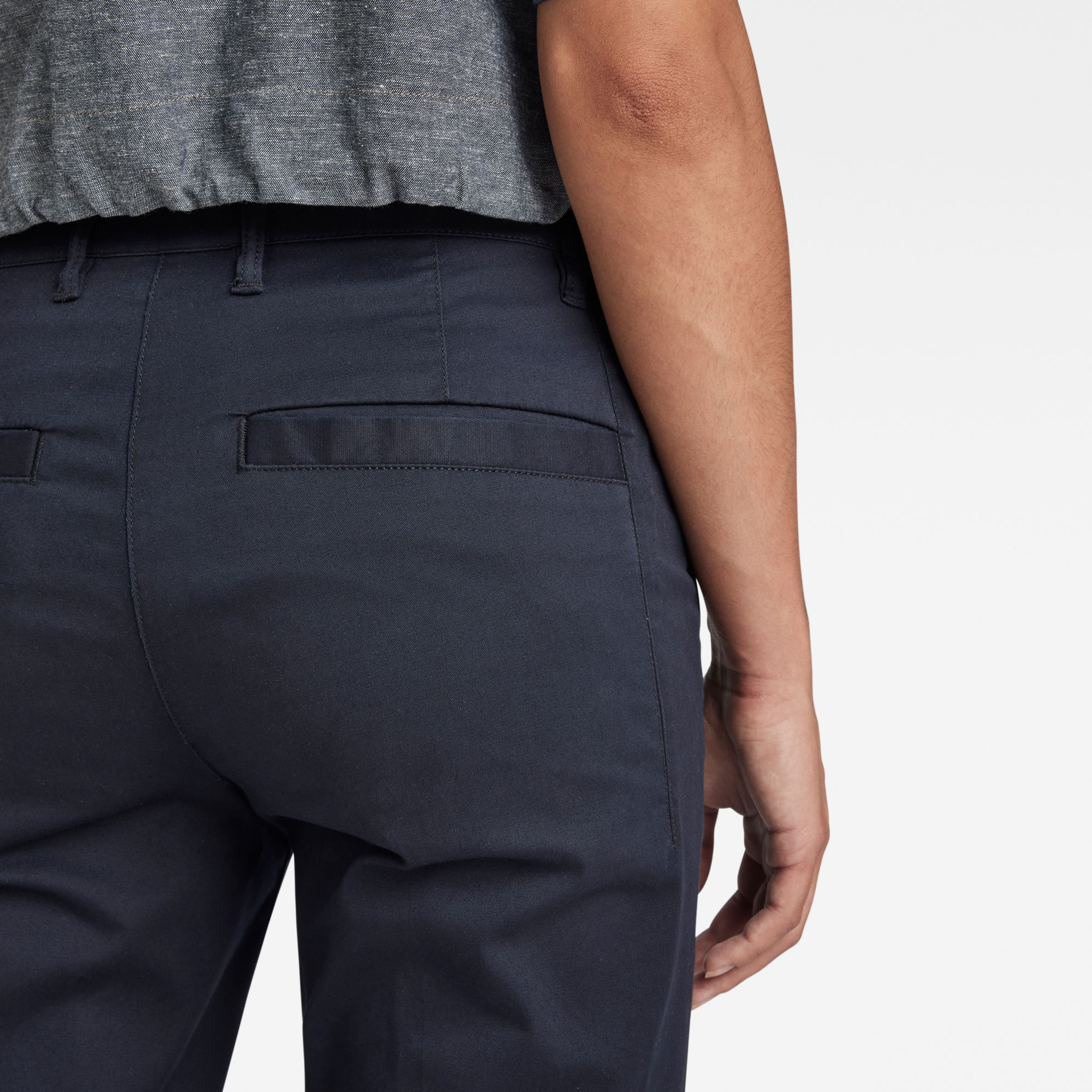 G-Star RAW Bronson Mid Waist Skinny Chino Donkerblauw Dames