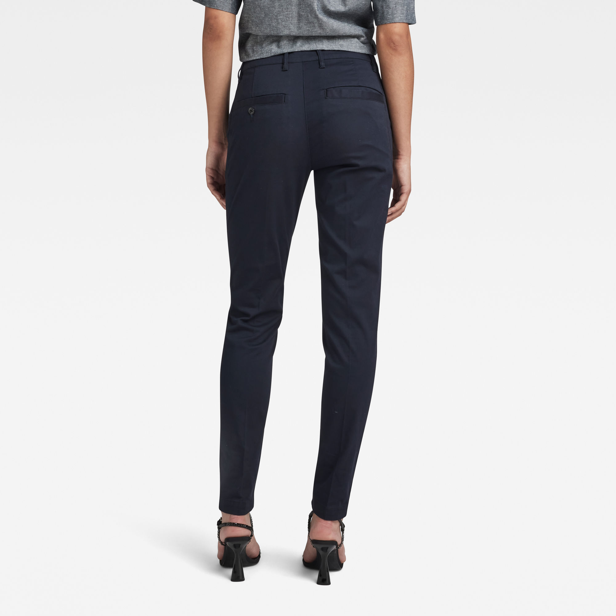 G-Star RAW Bronson Mid Waist Skinny Chino Donkerblauw Dames