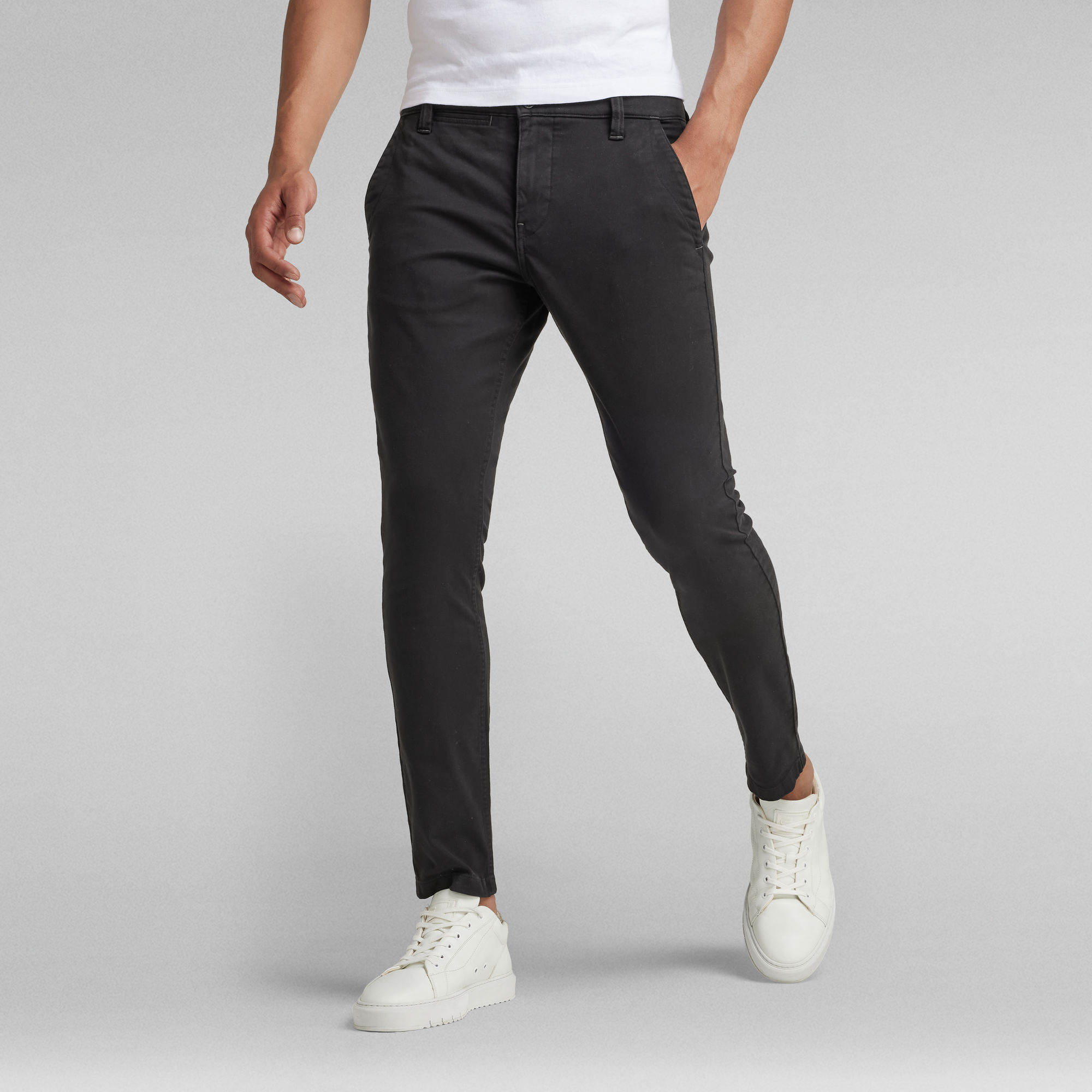 

Skinny Chino Hose - Schwarz - Herren