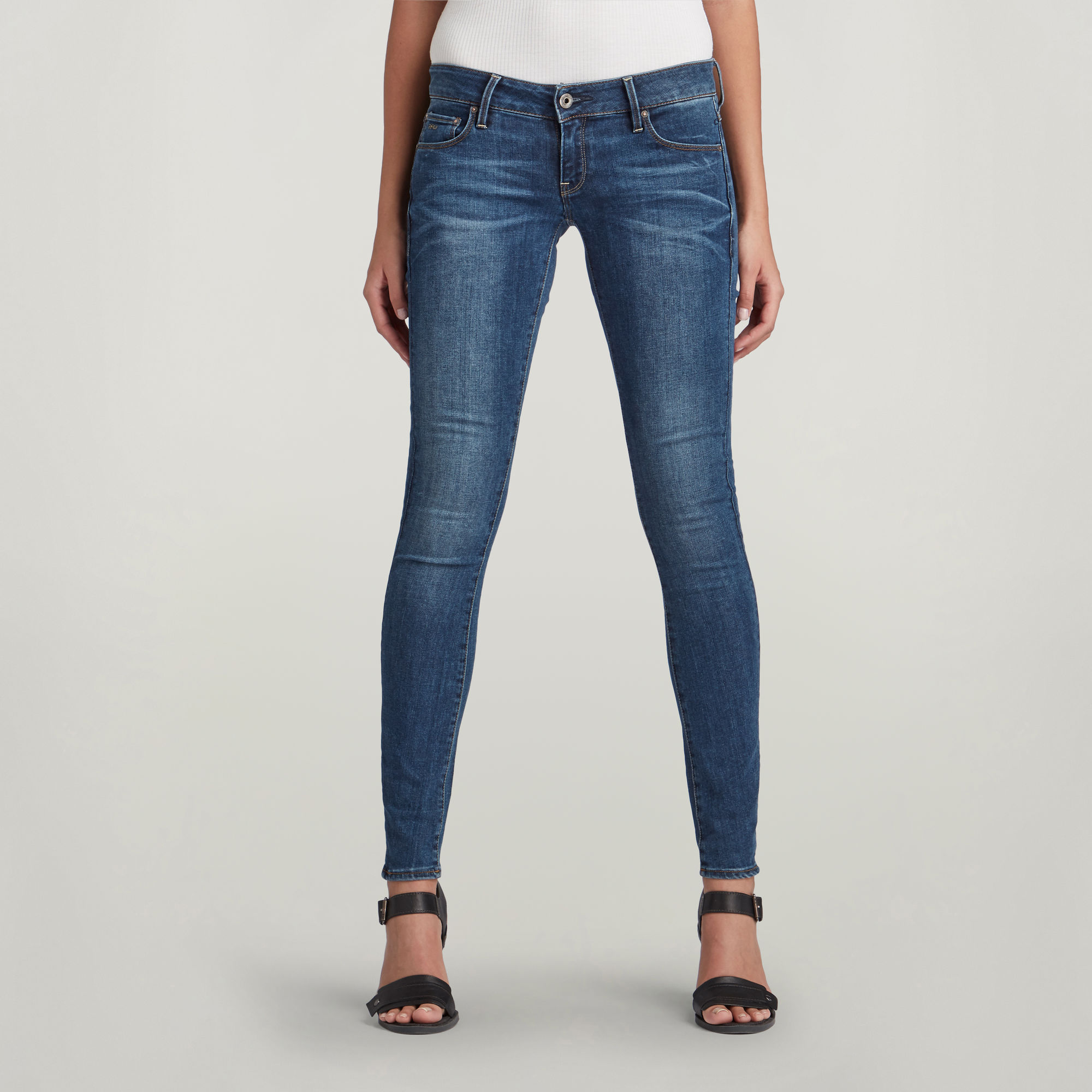 

3301 Low Skinny Jeans - Mittelblau - Damen